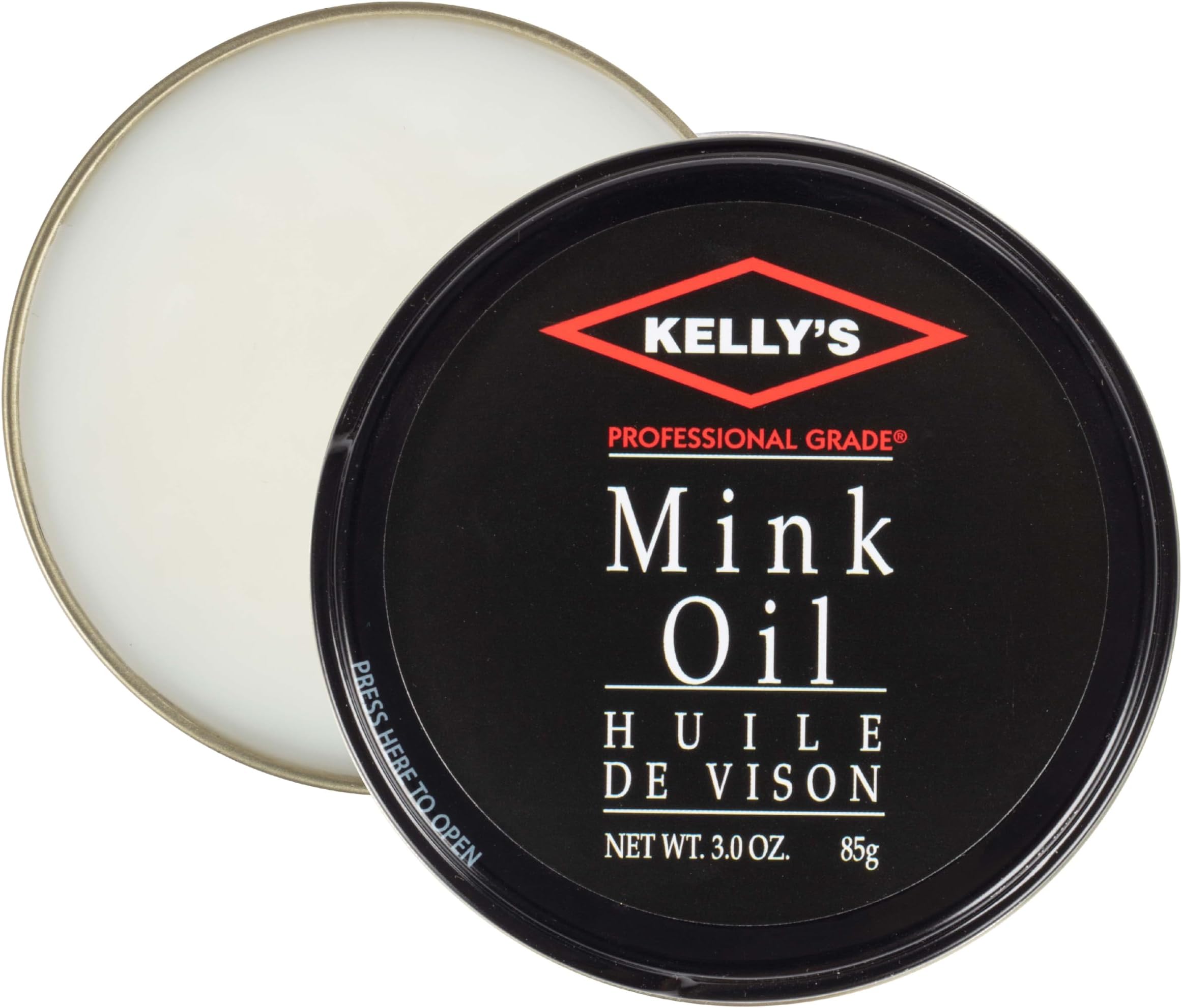 Kelly's Leather Treatment - Mink Oil - Conditions, Waterproofs & Softens Genuine and Man Made Leathers