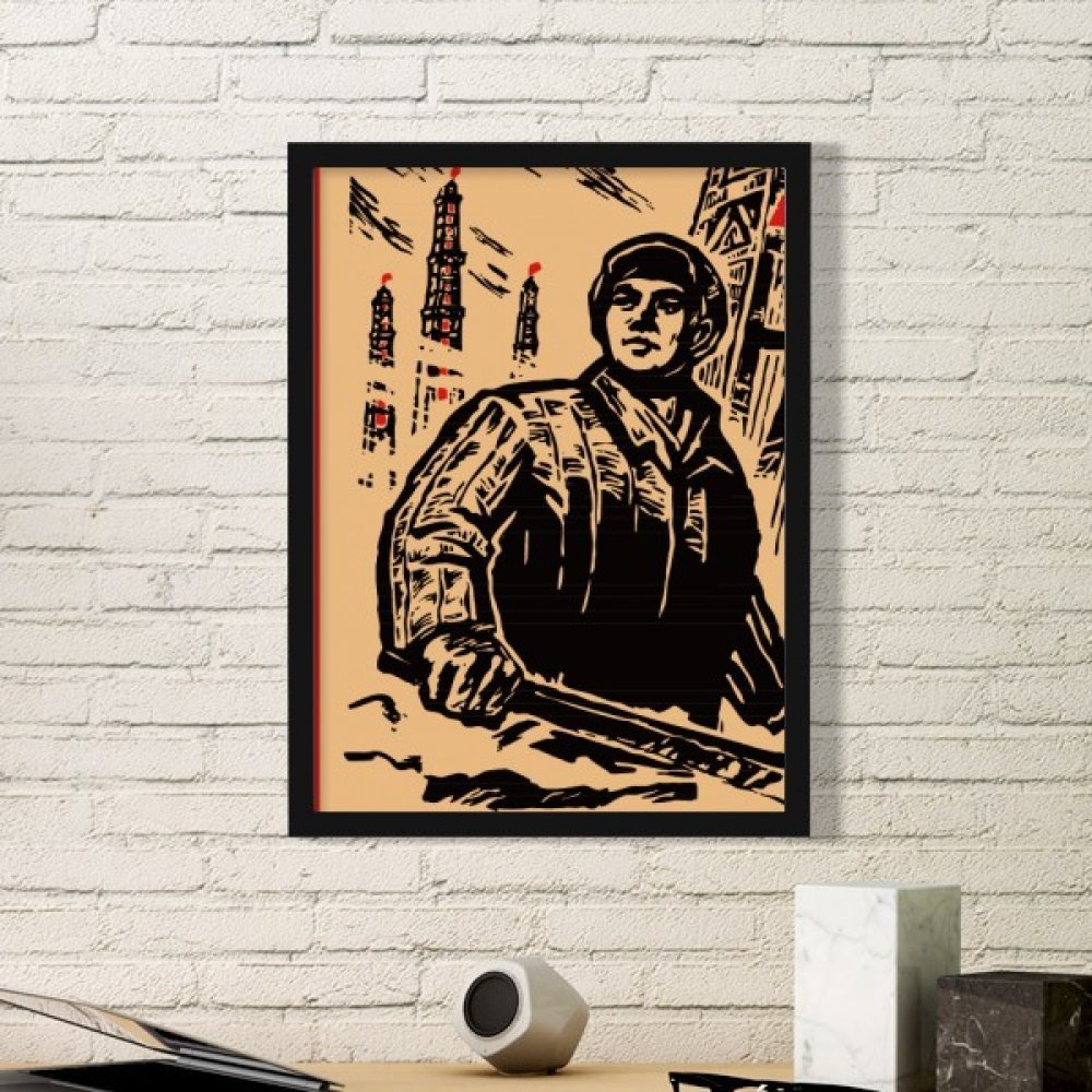 Cadre photo rectangle en bois noir avec peinture d'art pour décoration maison élégante