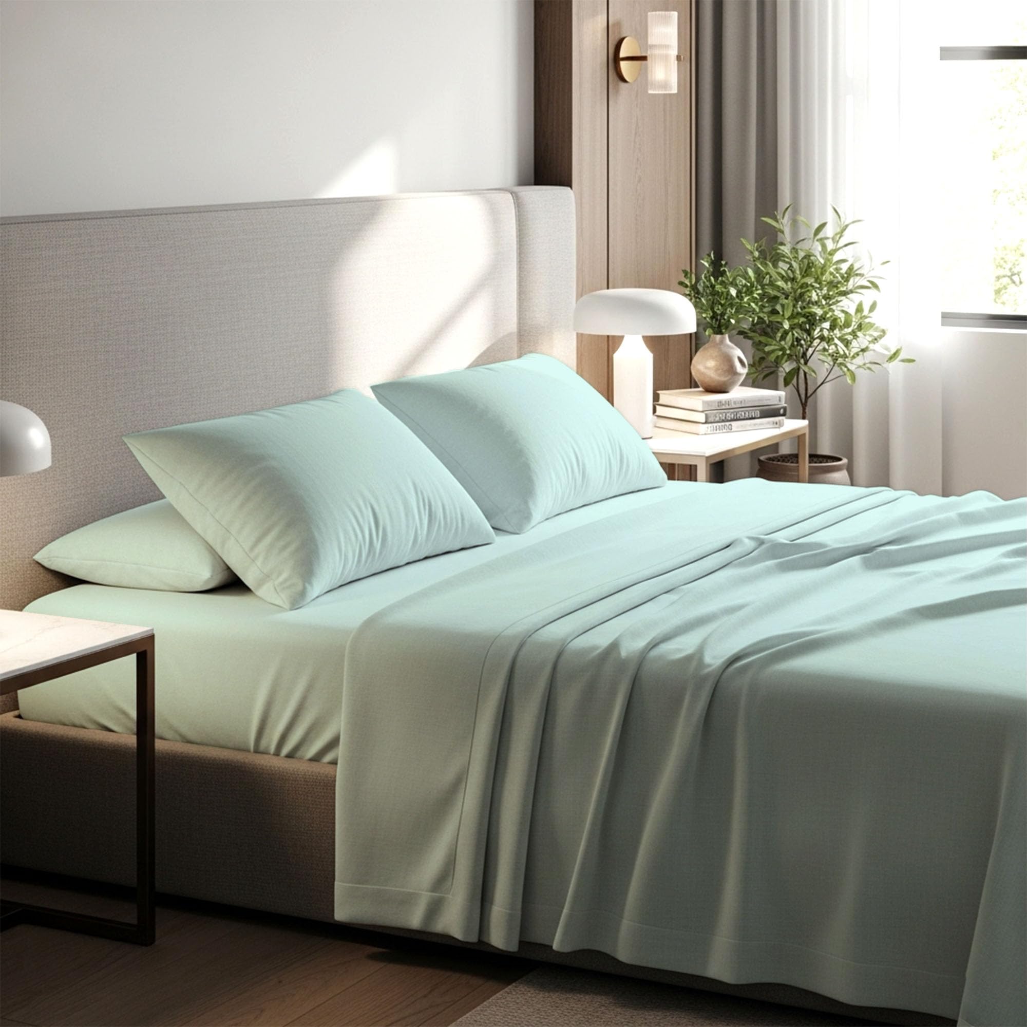 BloomBedding 400 Thread Count King Size Flat Sheet 100% Egyptian Cotton Gentle & Airy Bed Sheet