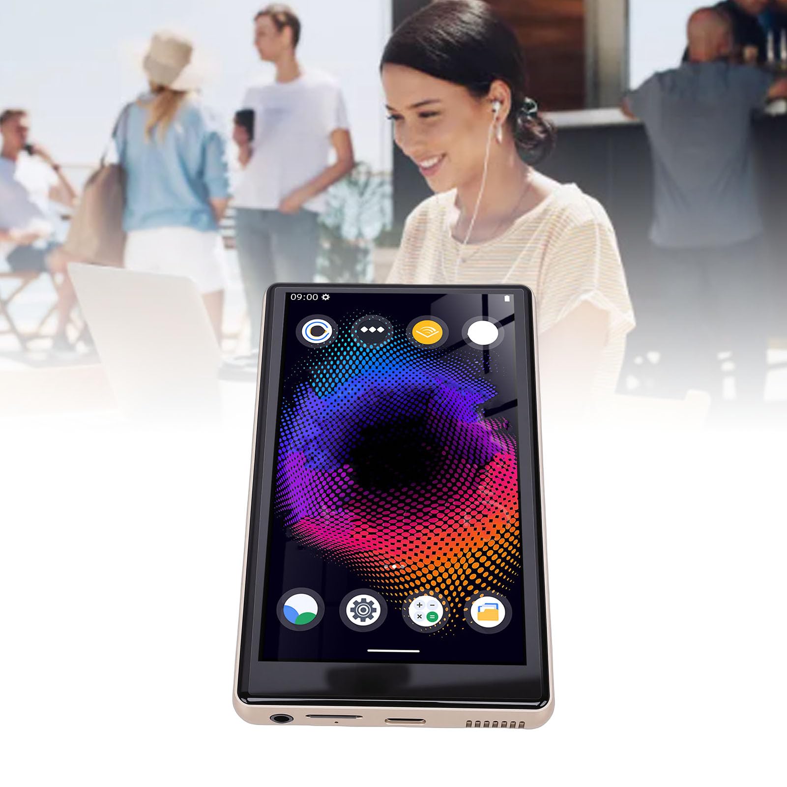 128GB Reproductor MP3 con WiFi, Pantalla Táctil de 5.0 Pulgadas