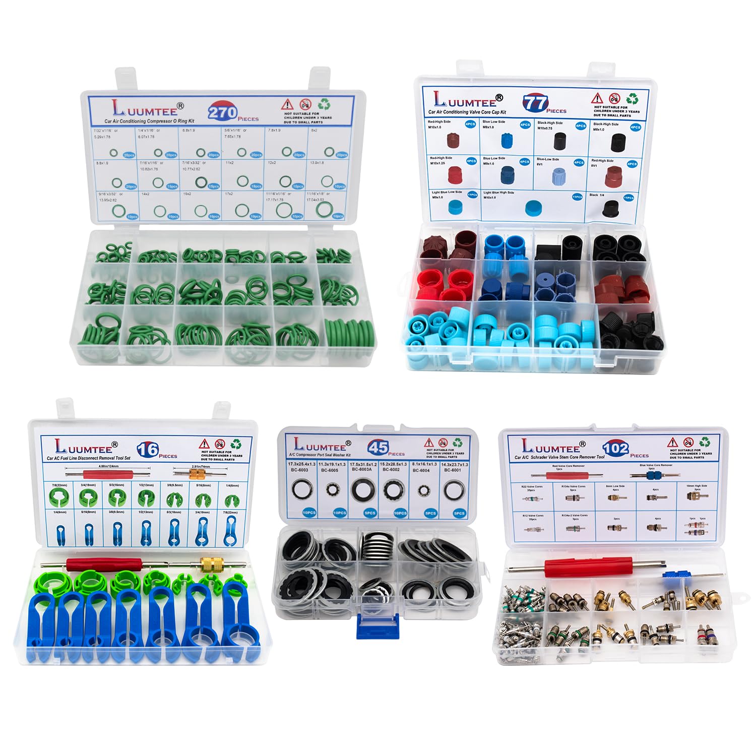 Luumtee 510pc Car A/C Repair Kit