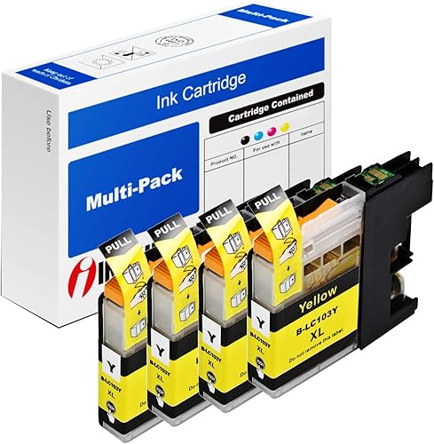 Miniatura 1 de INK4WORK Cartucho de tinta compatible de repuesto para Brother LC103 LC-103 XL MFC-J285DW MFC-J4410DW MFC-J450DW MFC-J470DW MFC-J475DW MFC-J650DW