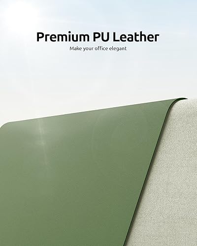 Miniatura 432 de YSAGi Protector de escritorio de cuero, tapete de oficina, alfombrilla grande para mouse, antideslizante, de piel sintética, almohadilla