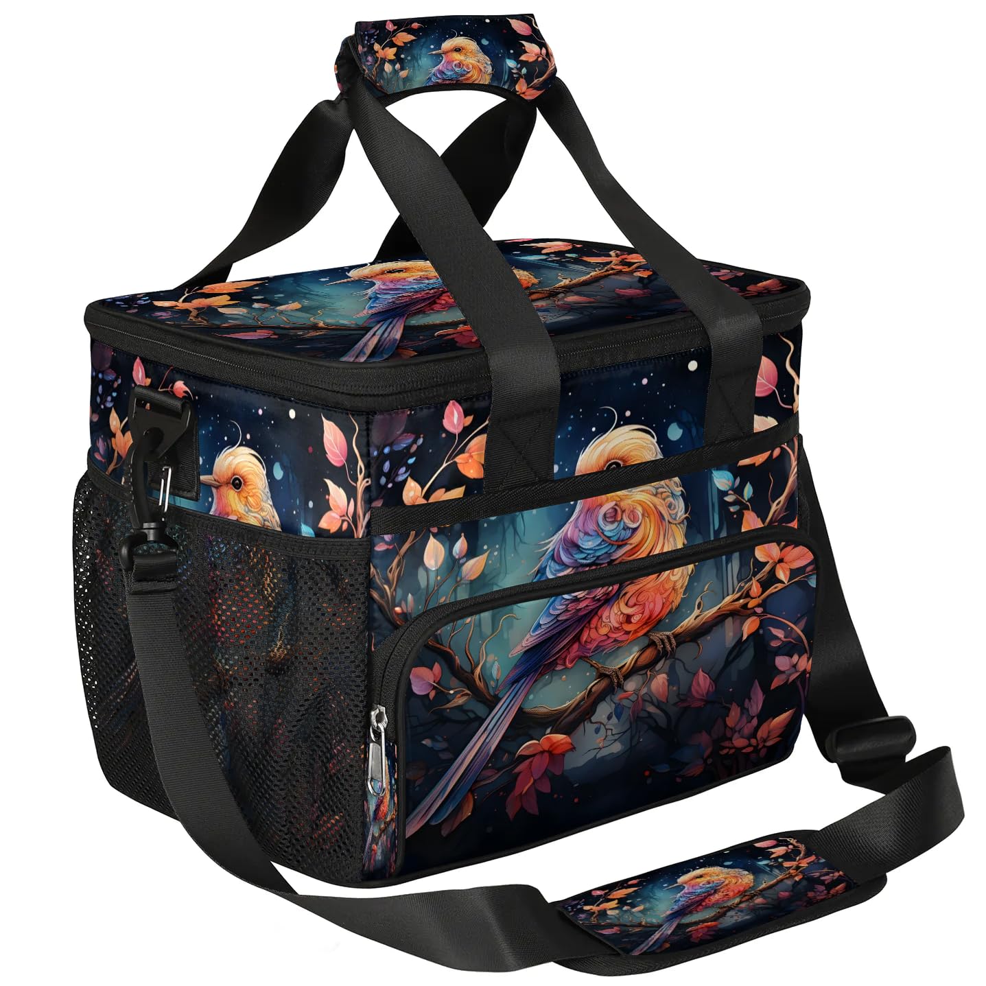 Lunch Box for Men Heavy Duty Insulated Lunch Bag for Women Rainbow Branch Bird Lunchbox for Adults Lunch