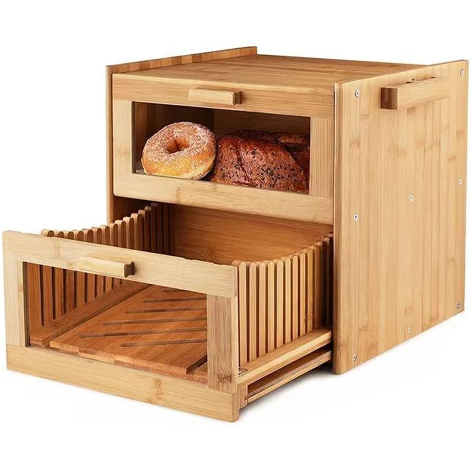 TLMDXTEU Bread Box Kitchen Folding Food Storage Bread Box for Kitchen Counter