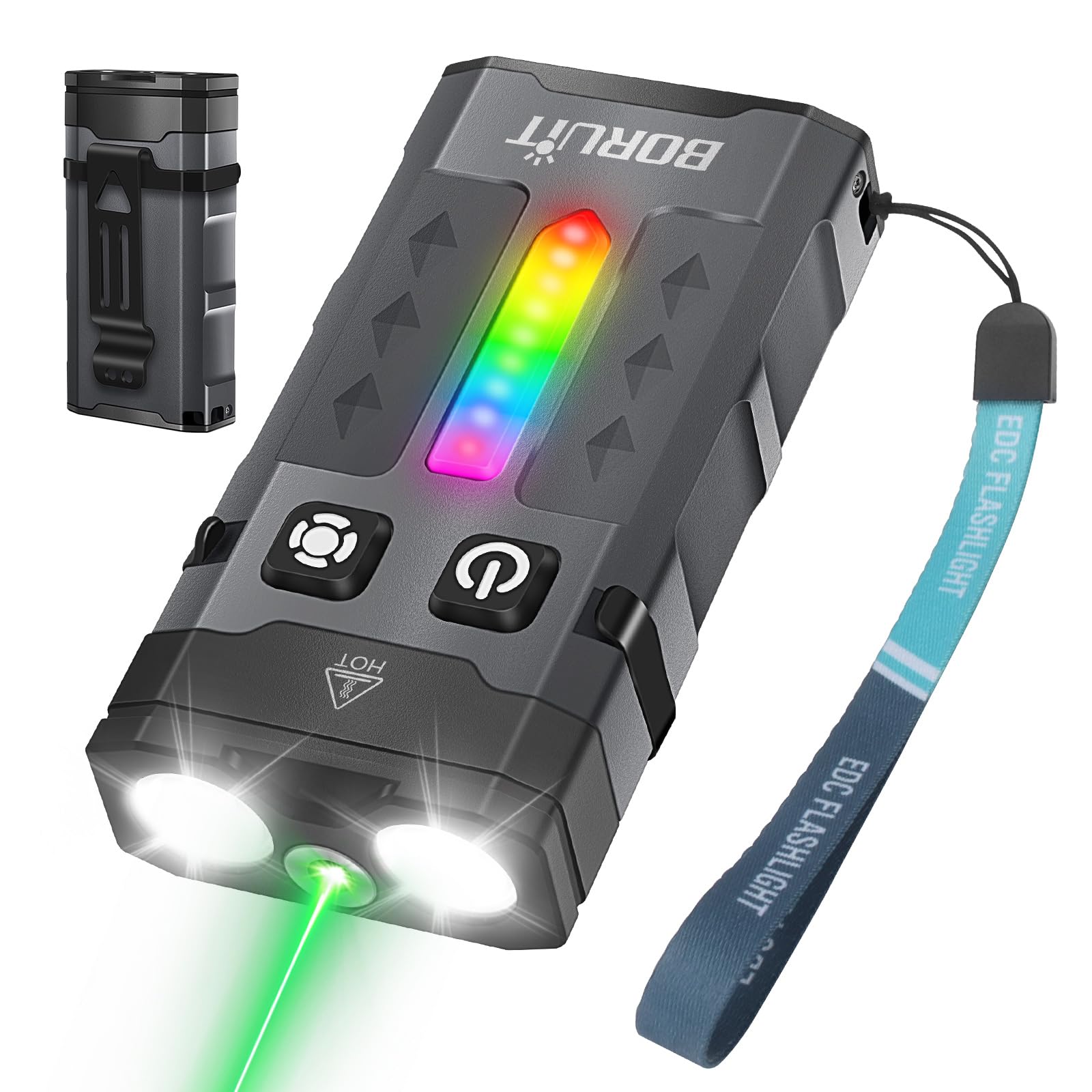 klarus E8 EDC Lampe de poche rechargeable,système triple lumière 1 000