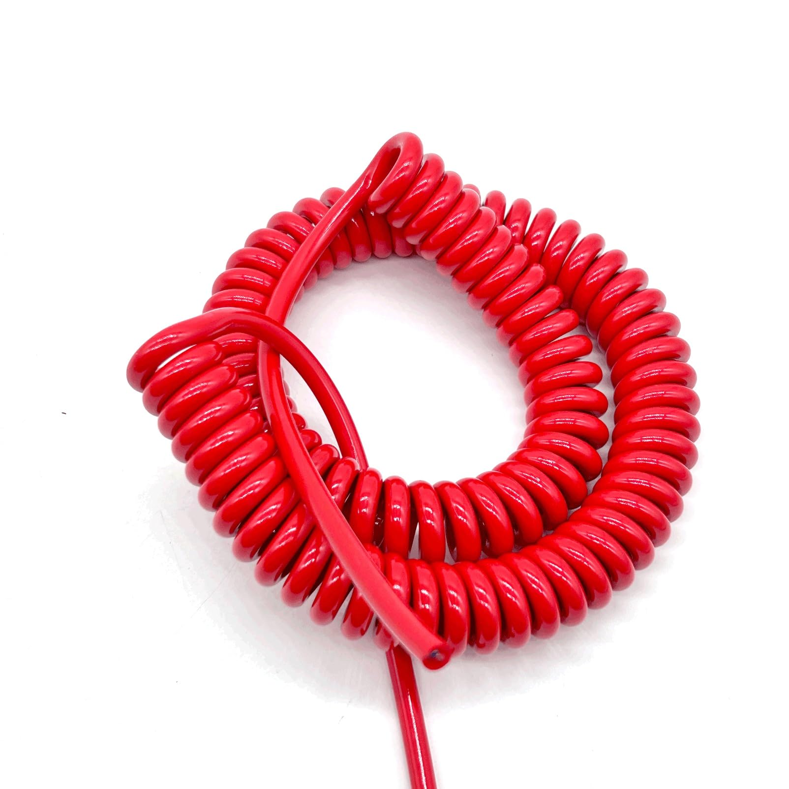 PULaif Spring Spiral Cable, 0.5mm2 20AWG Spring Spiral Cable 8 Meters Stretch PU 2/3 Cores Retractable(2 Cores)
