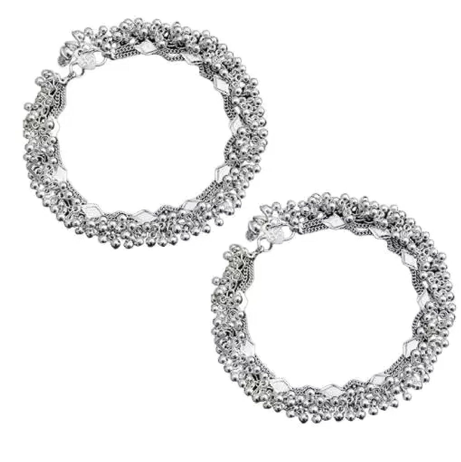 Shivarth Oxidised Silver Heavy Anklet 1 Pair leg Chain Ghungroo Fancy Design Heavy Painjan Pajeb Todhiya Kolusu Payal Painjan for Women and Girls (B0C9DN5CKD) Amazon Price History, Amazon Price Tracker
