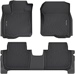 Floor Mats for CRV 2023 2024 2025 2026 (Include Hybrid) All Weather Protection TPE Rubber Floor Liners for CRV 2025 Accessories Mats, Odorless Anti-Slip, 1st & 2nd Row Full Set, Black