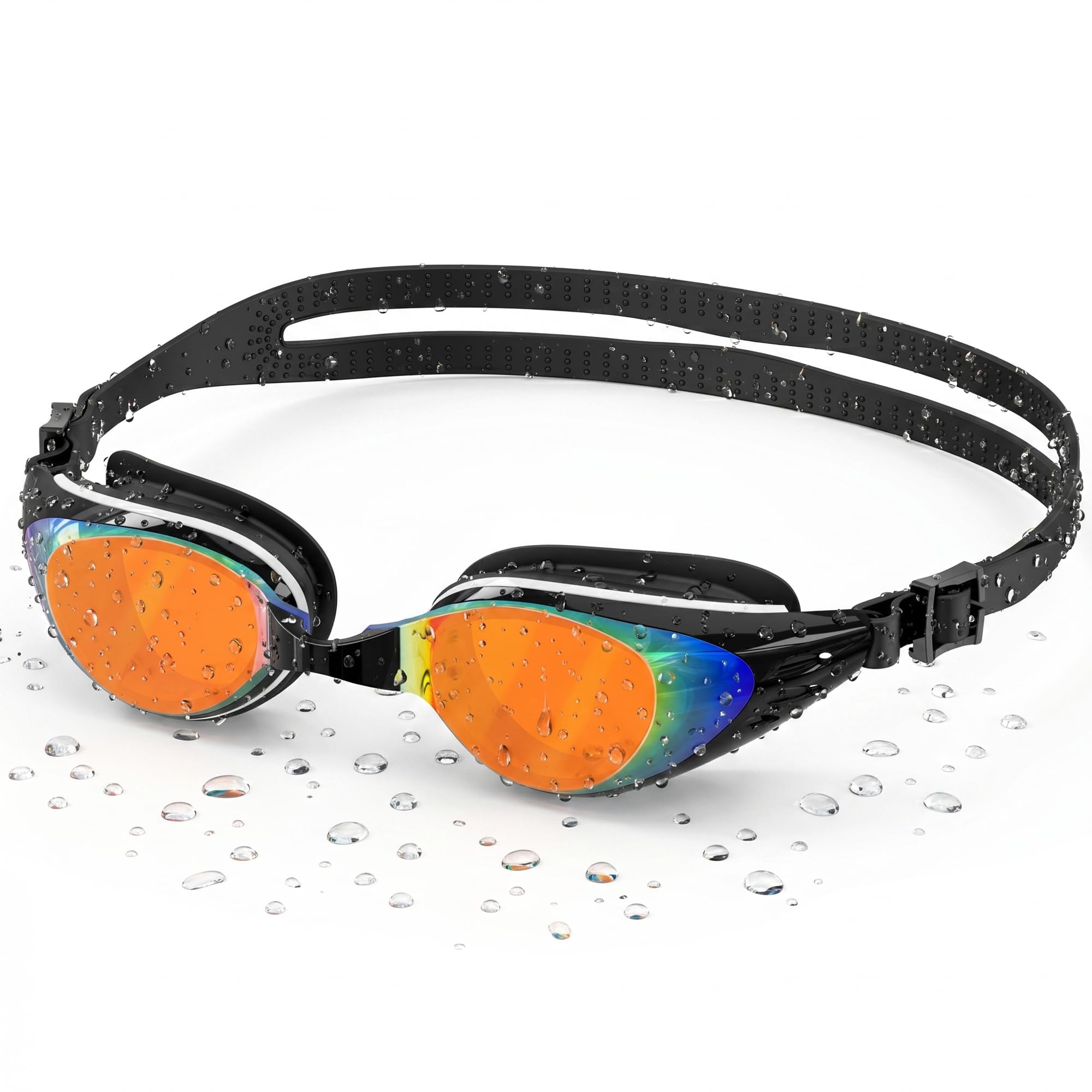 Seaflar verspiegelte Schwimmbrille Erwachsene, beschlagfrei UV-Schutz | Wasserfest Auslaufsicher, 180° GroßEs Sichtfeld, Weiche 3d-Silikonpassform