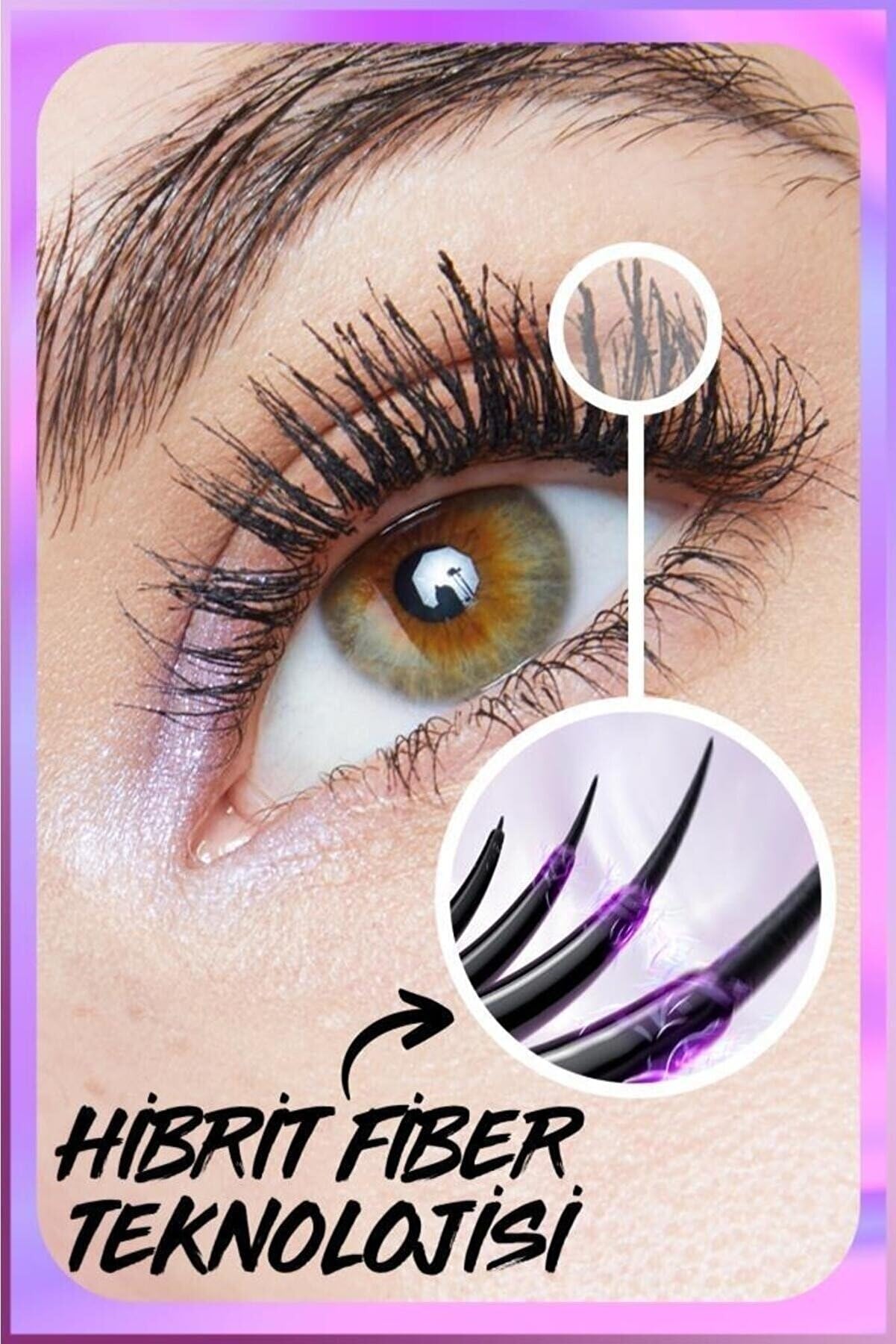 Maybelline New York Lash Sensational Yelpaze Etkili Siyah Maskara 9.5 ml &Mini Falsies Surreal Maskara 4.7 ml Makyaj Seti