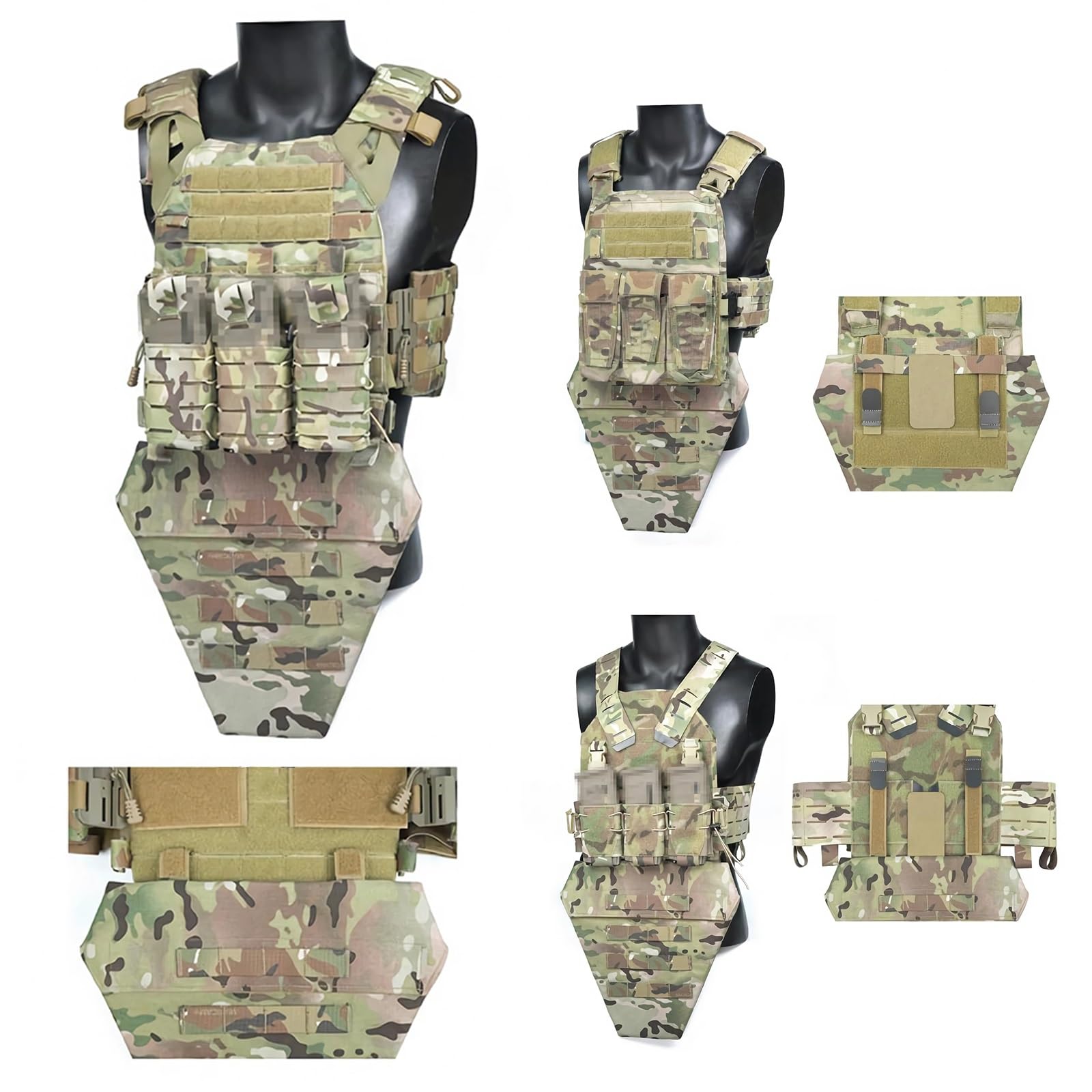 Protezione Tattica per L'inguine, Pannello Protettivo per Il Cavallo | Nylon 500D, Resistenza all'abrasione e agli strappi, Leggero, Compatibile con MOLLE, Regolabile, Modulare