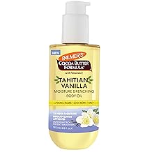 Palmers Cocoa Butter Formula Body Oil, Moisture Drenching Tahitian Vanilla, 6.5 Oz, 72Hr Hydration with Shea Butter & Vitamin E for Softer Skin, Protects & Soothes Dryness, Dermatologist Approved