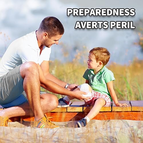 Miniatura 5 de DUMB Kit de primeros auxilios para coche de 79 piezas, resistente al agua, kit de primeros auxilios, portátil, color rojo, artículos esenciales de