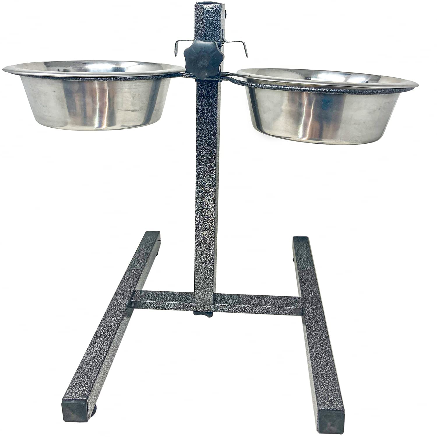 Fondle Adjustable Elevated Pet Feeder Raised Dog Food Bowl, Water Bowls, Dog Feeding Station H-Base Double Bowl Stand Two Stainless Steel Removable Bowls (Pack of 2 Bowl Single Stand 1600 ML) (B0BFN2P7PC) Amazon Price History, Amazon Price Tracker