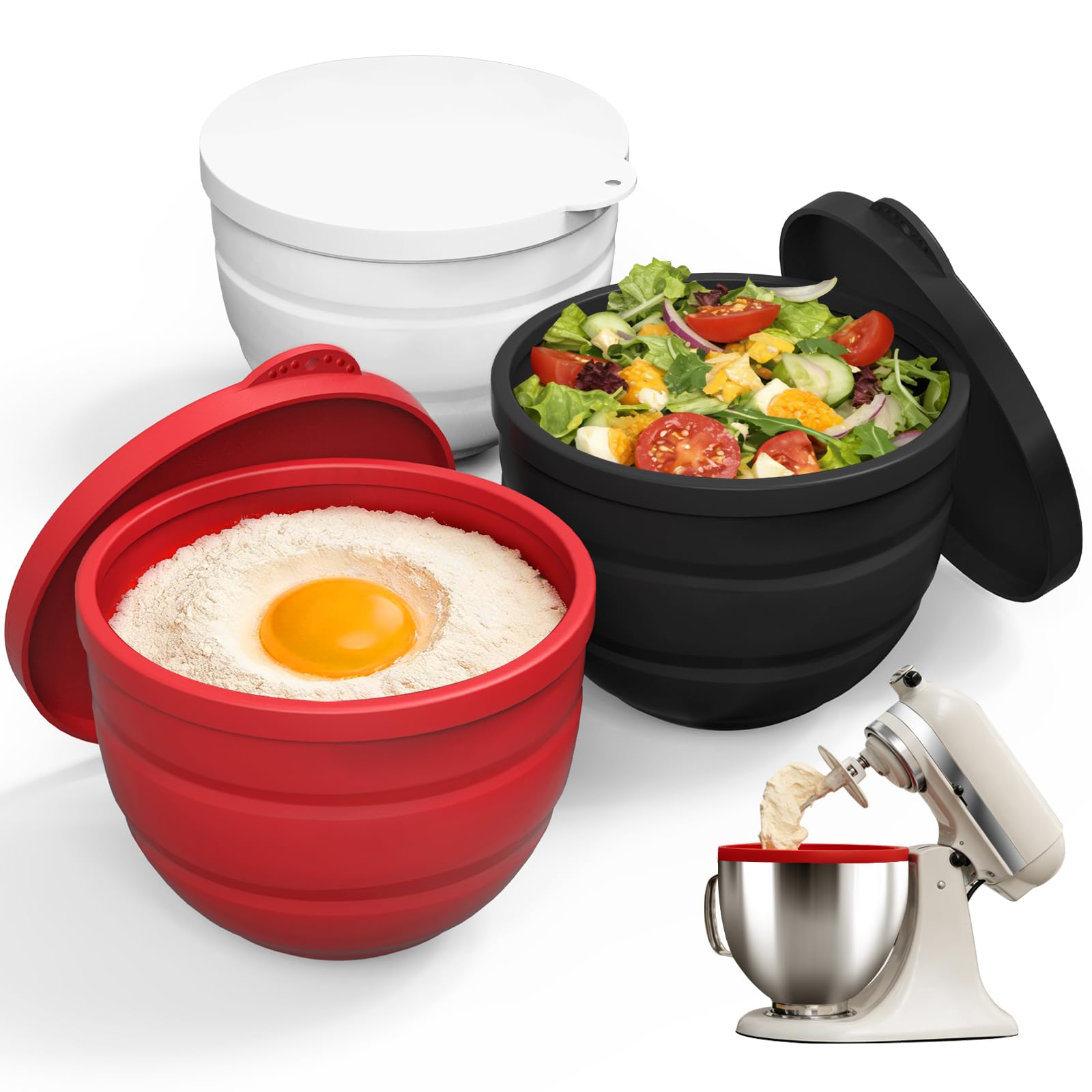 Couvercle silicone KitchenAid 5L pour faire lever les pâtes et stocker au frais