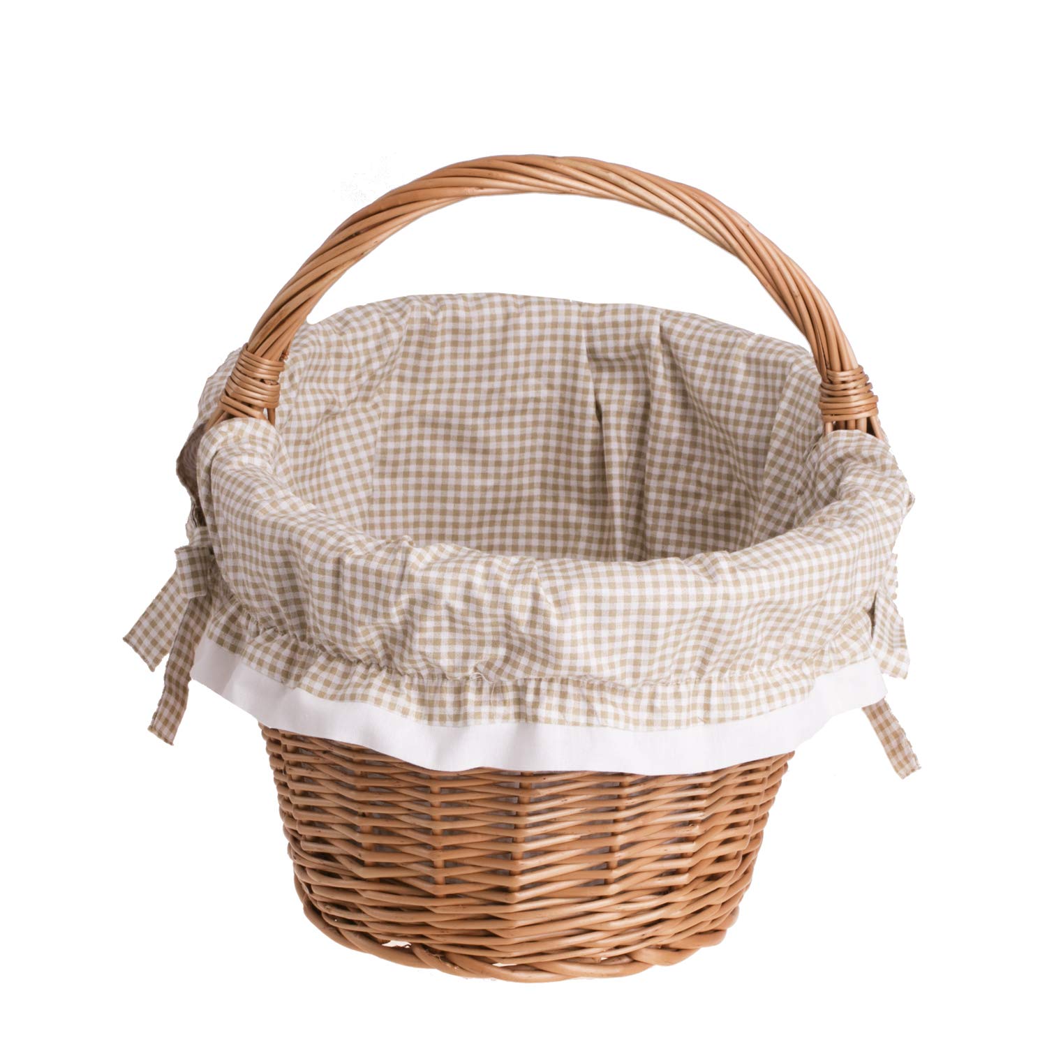 e-wicker24 koszyk na zakupy z wikliny w stylu retro, naturalny kolor, kosz wiklinowy owalny