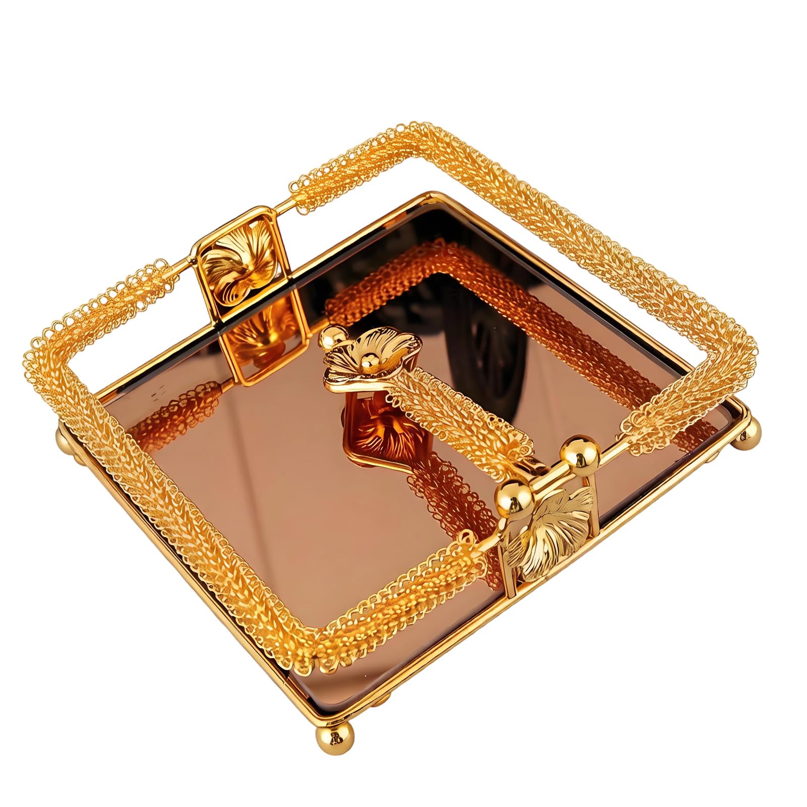 Contemporary Gold Tissue Box Square Alloy Case Suitable for Various Setting Elegant Tissue Box Kitchen