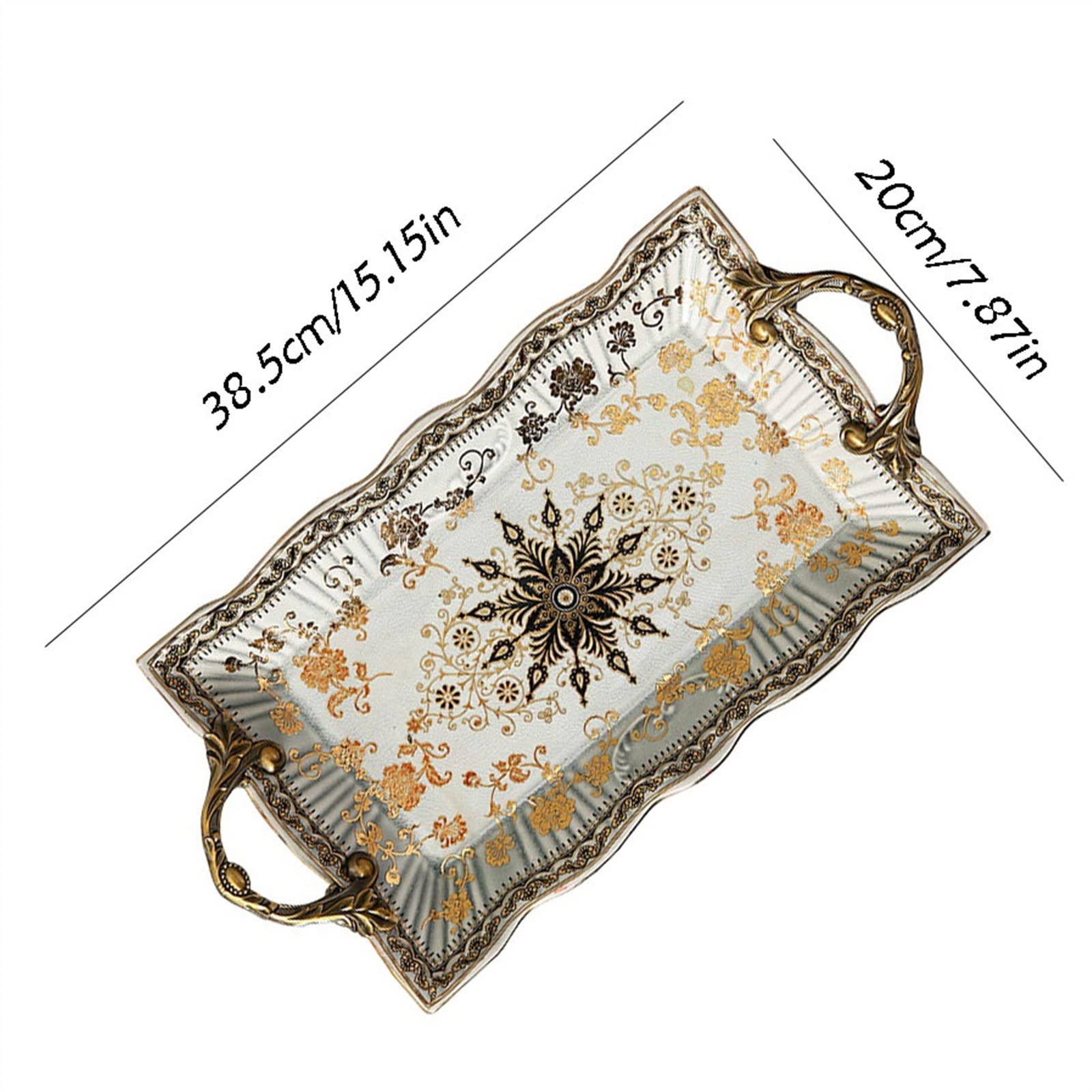 Półmisek vintage lekka luksusowa taca ceramiczna dekoracja salonu ozdoby owocowe taca deserowa wysoka noga design dekoracyjny