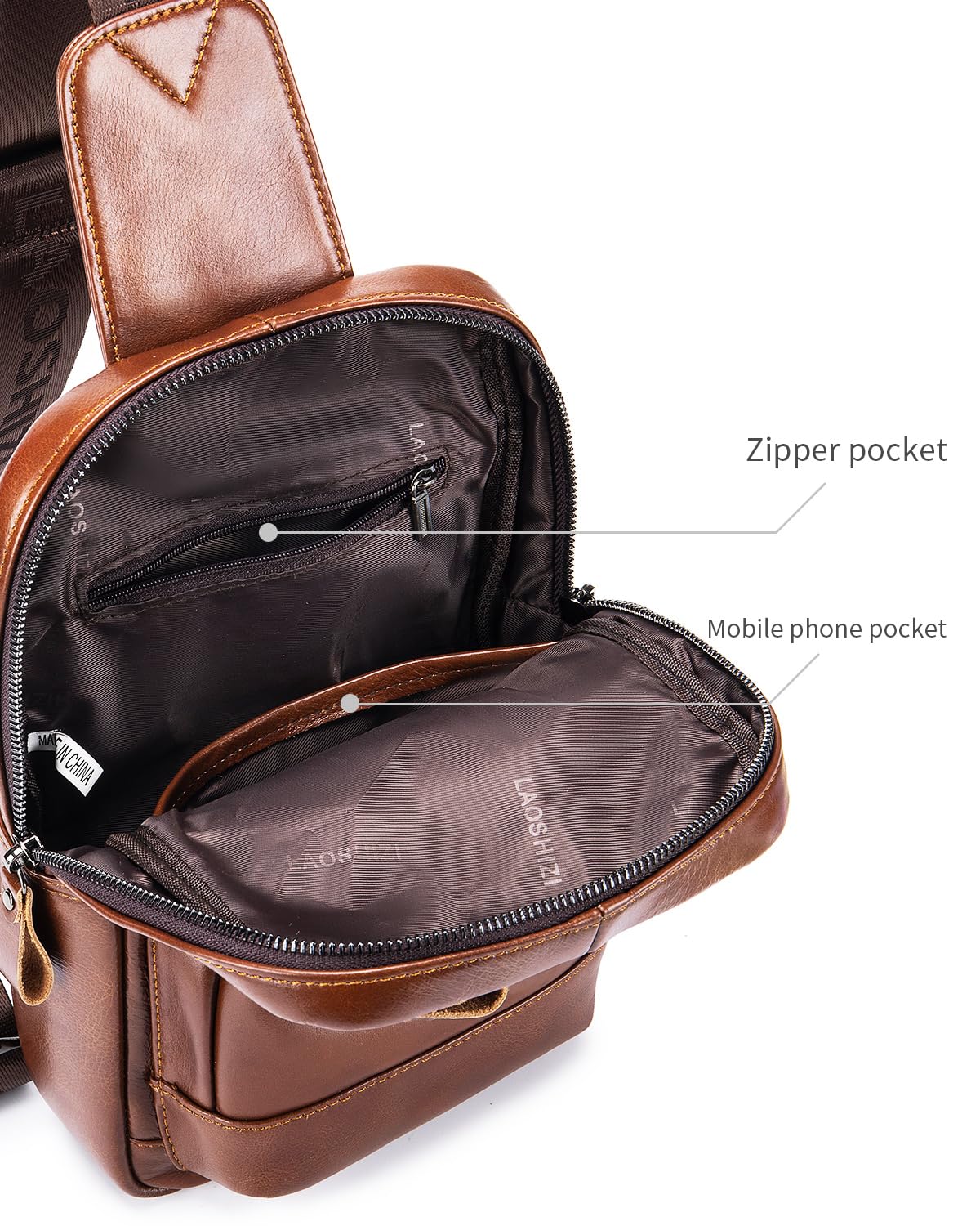 Herren Echtleder Brusttasche - Stilvoll & Praktisch Daily Essential