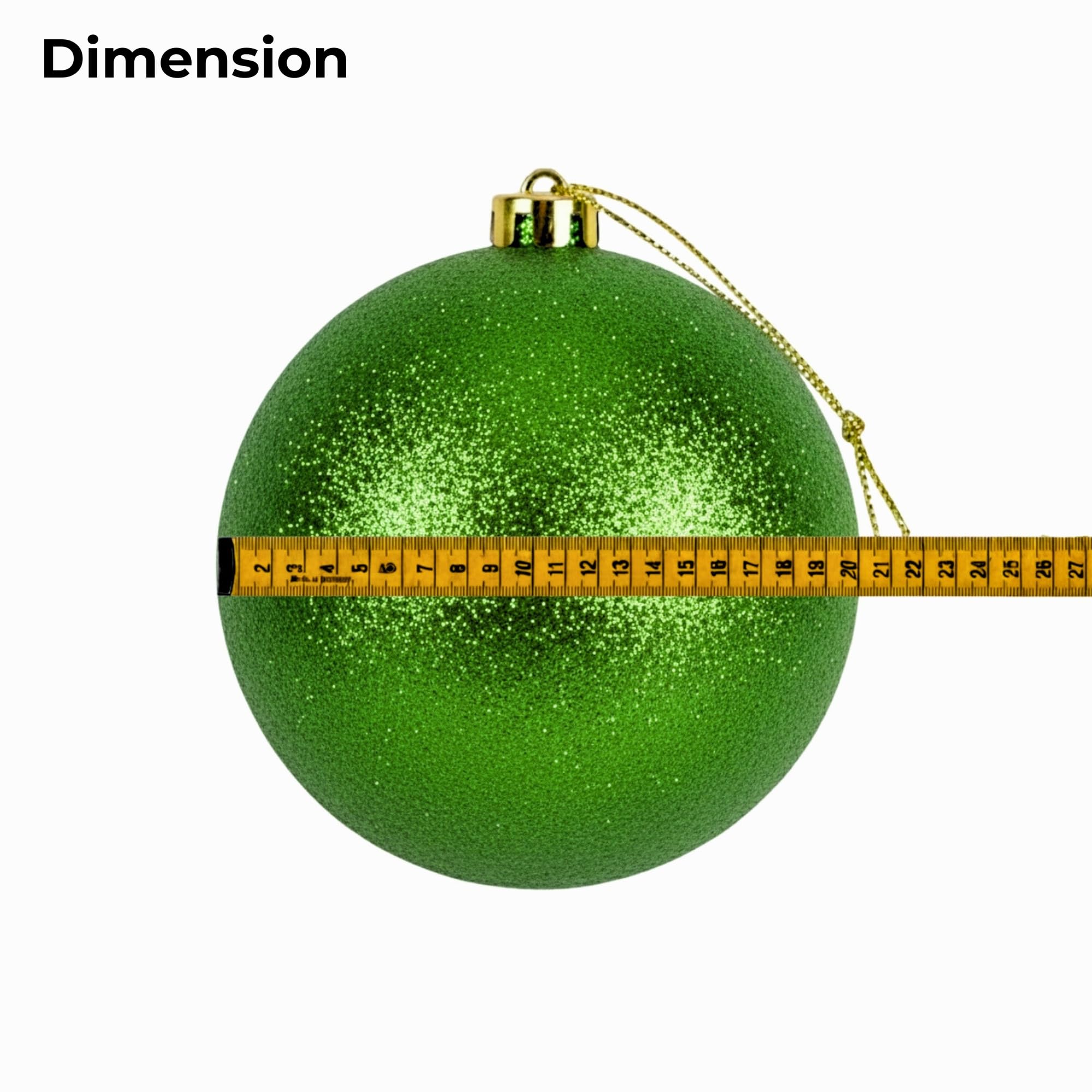 20 cm/3 große dunkelgrüne Weihnachtskugeln, PVC, bruchsicher, glänzend, matt, glitzernde Oberfläche, Weihnachtskugeln, Ornamente, sortiertes Set, Festliche Weihnachtsbaum-Hängedekorationen, rundes