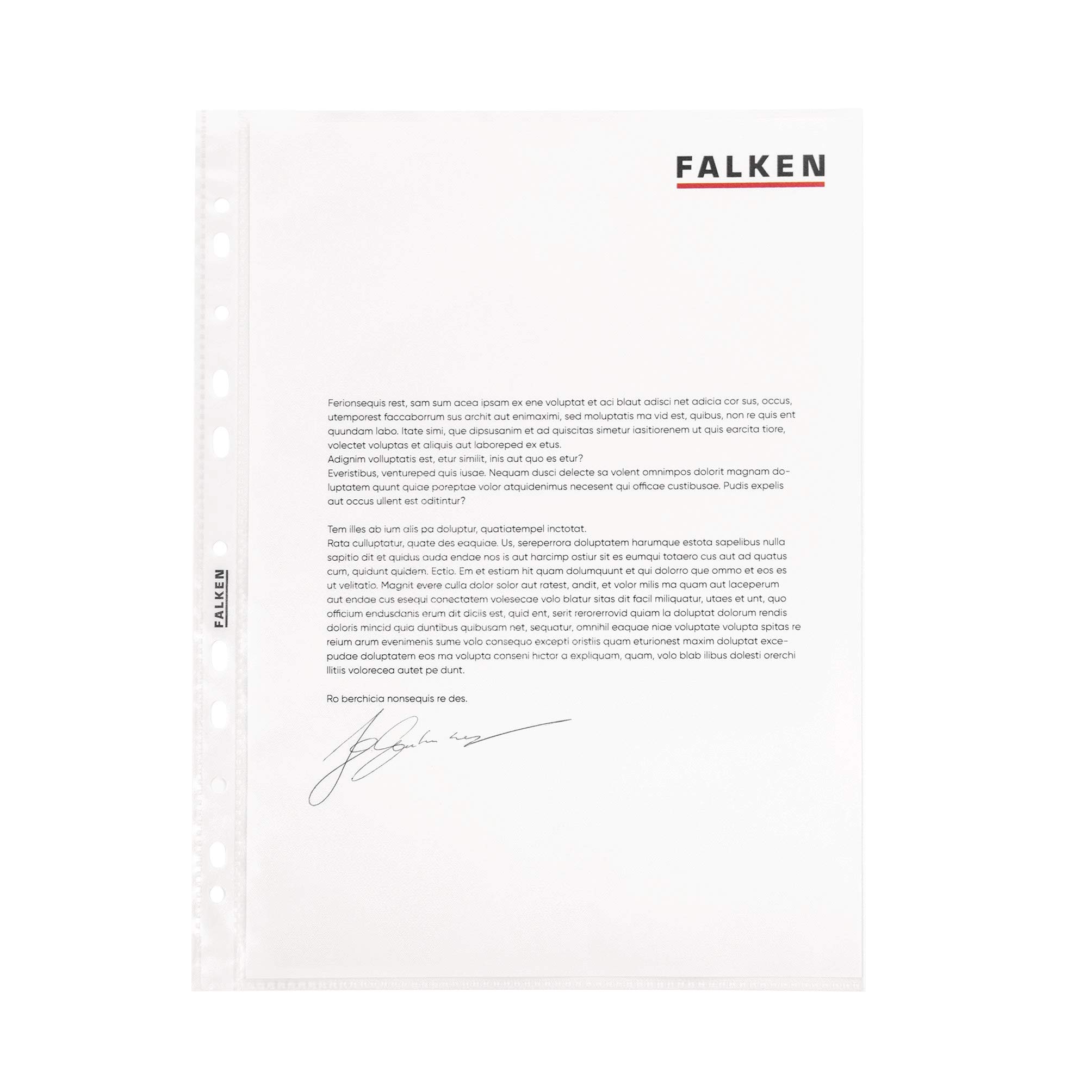 Original Falken 1000er Pack Standard PP-Kunststoff Prospekthüllen. Für DIN A4 transparent glasklar oben offen Klarsichtfolie Plastikhülle Klarsichthülle ideal für Ordner Ringbücher und Hefter