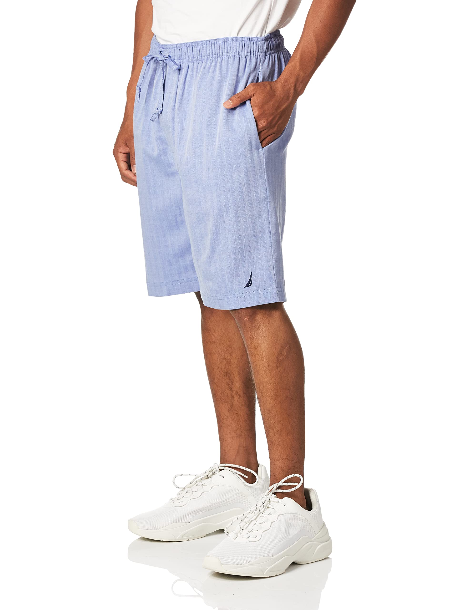 Nautica Uomo: Pantaloncini Pigiama In Morbido Cotone 100% Con Vita Elastica - 3