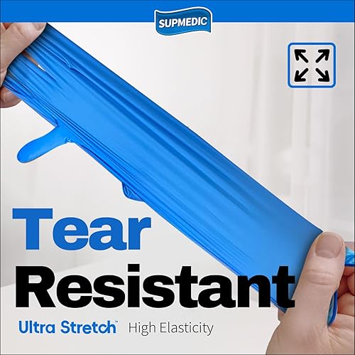 Miniatura 4 de Supmedic Medical Nitrile Exam Gloves, 5 mil Chemo-Rated Powder-Free Food Safe Cleaning Disposable Glove Blue 1001000Pcs