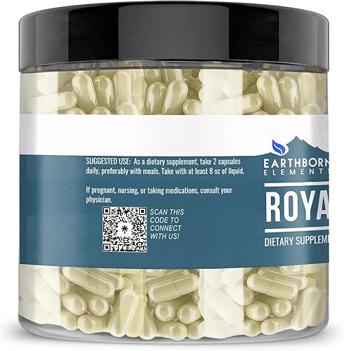 Miniatura 2 de Earthborn Elements Royal Jelly 200 cápsulas, pura y sin diluir, sin aditivos