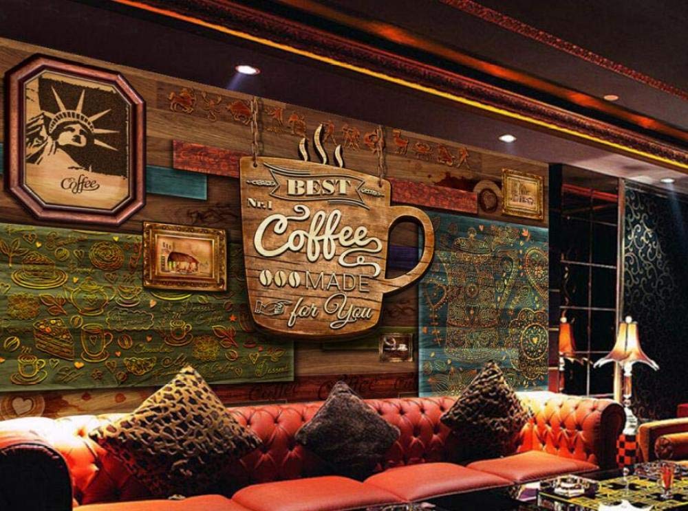 Papier peint personnalisé HD vintage café hôtel bar mural 3d 200x140