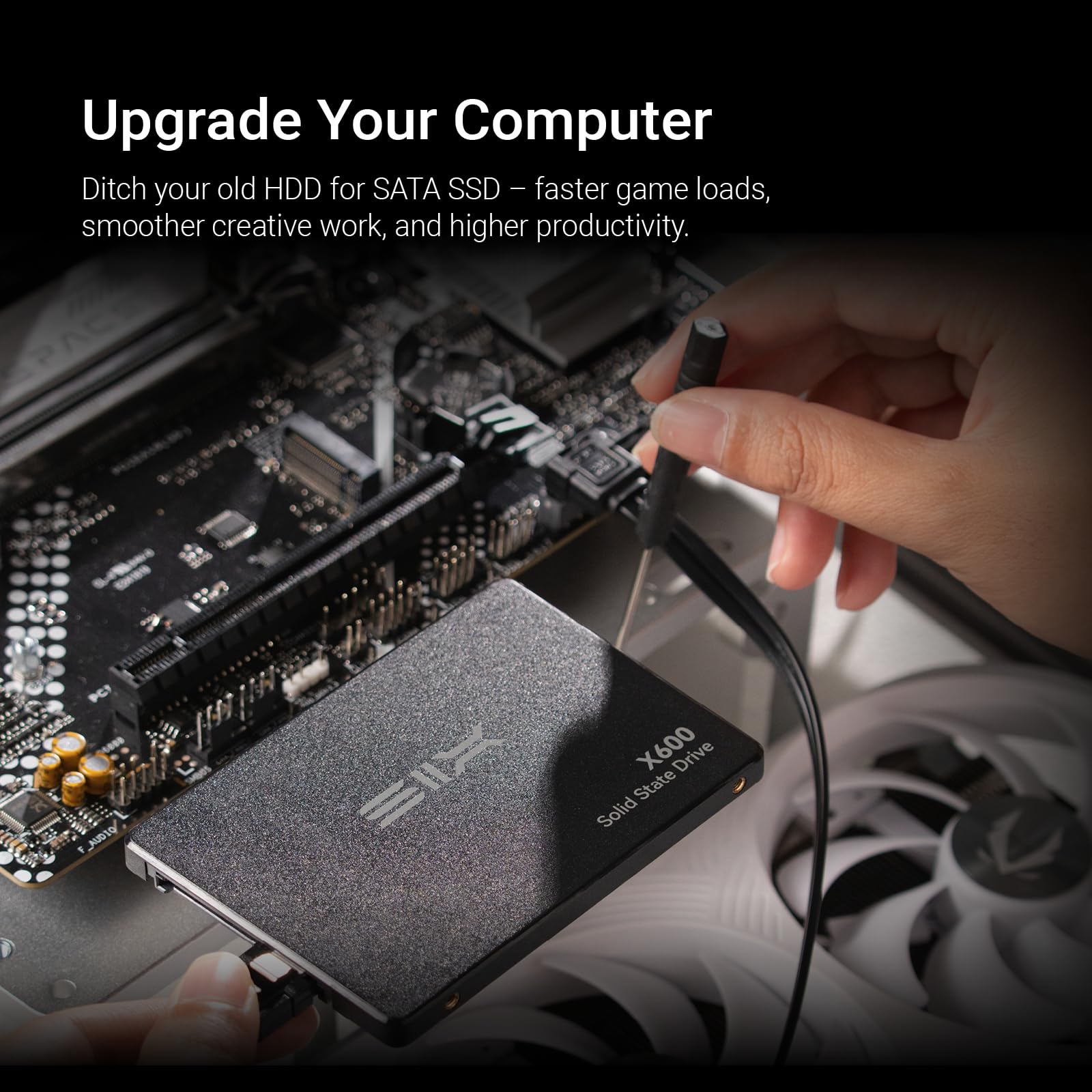 SIX Disque dur interne SSD SATA 2.5 512 Go en lecture jusqu'à 560 Mo/s