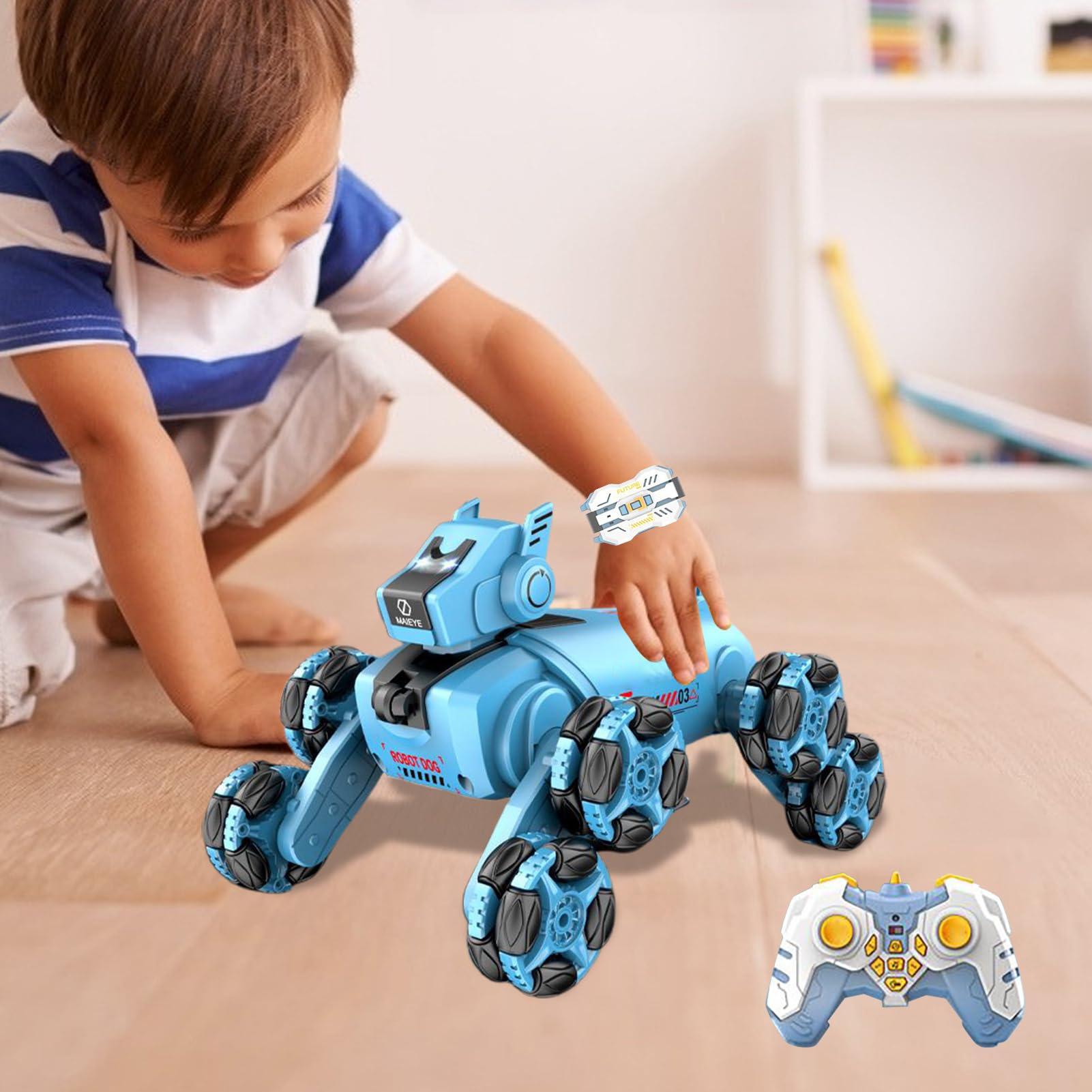 Cane robotico, cani robotici per bambini Smart 8WD acrobatico cani robot