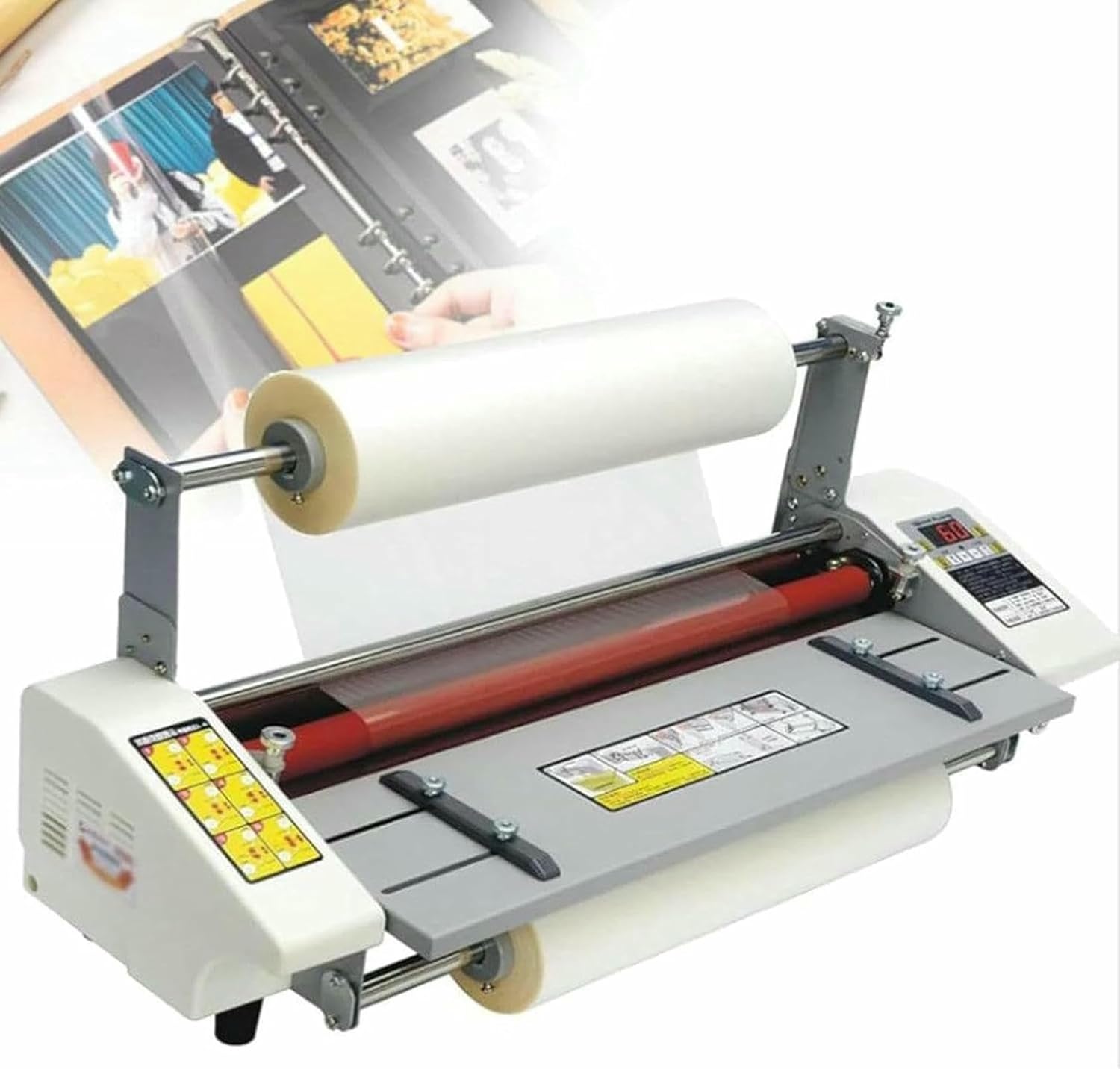 Cold and Hot Roller Laminator, 350 Mm Laminator, Single -Sided Hot and Double -Sided Hot Screen, for Commercial Use in Schools and Offices