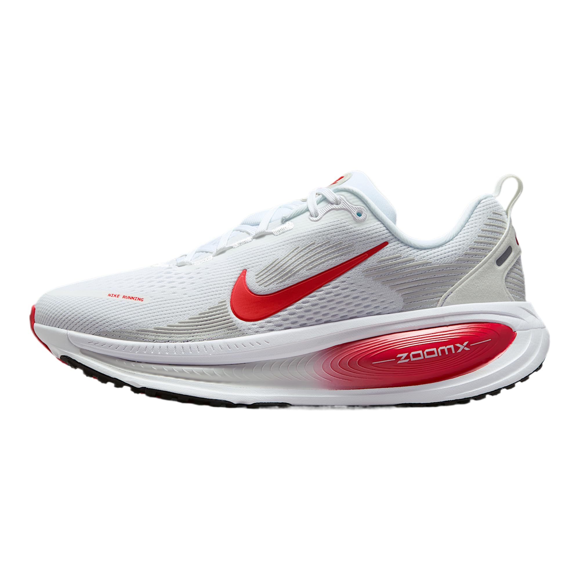 Vomero 18 Women's Road Running Shoes (White/Photon Dust/Metallic Silver/University Red)