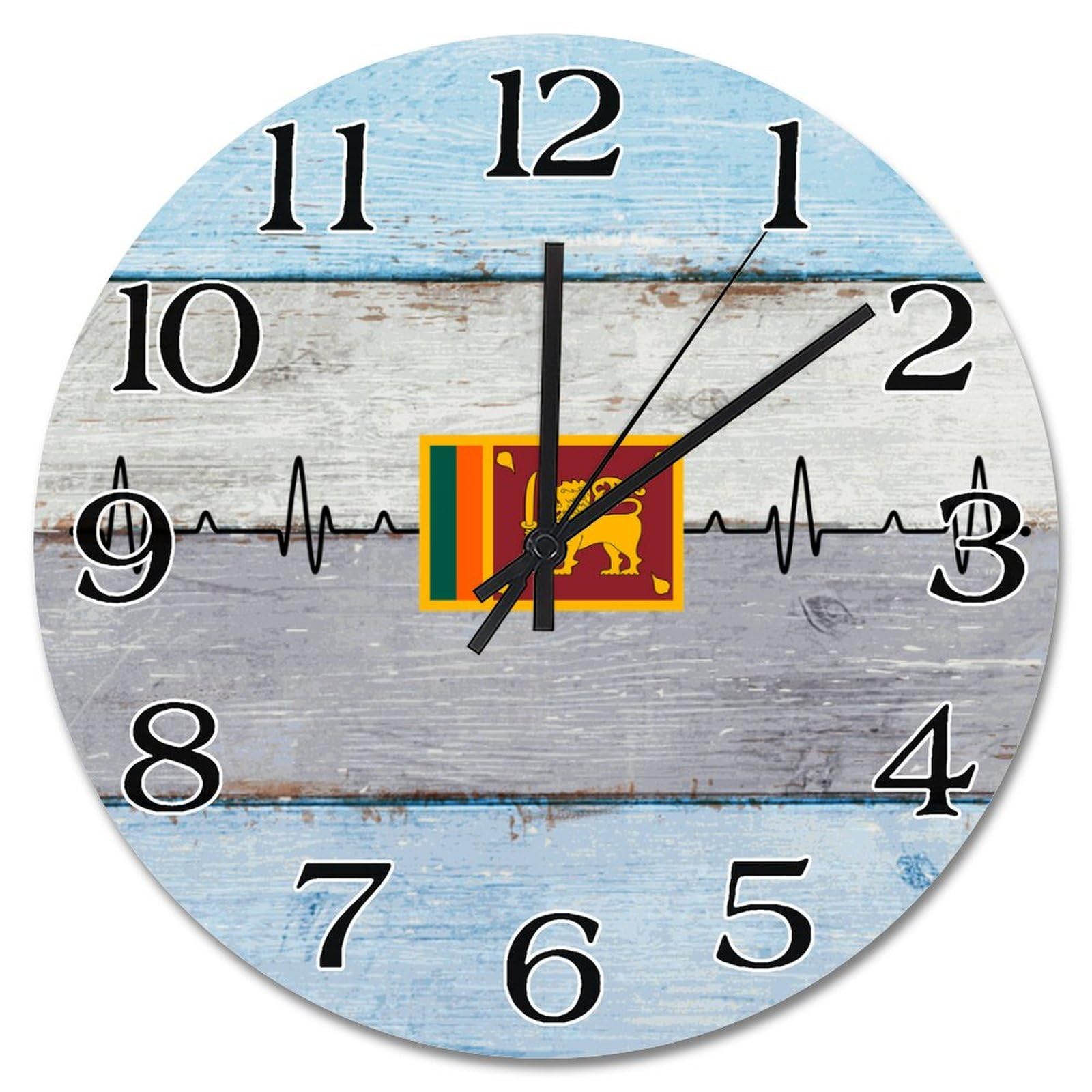 Horloge Sri Lanka vintage 38cm pour créer une ambiance voyage chez soi