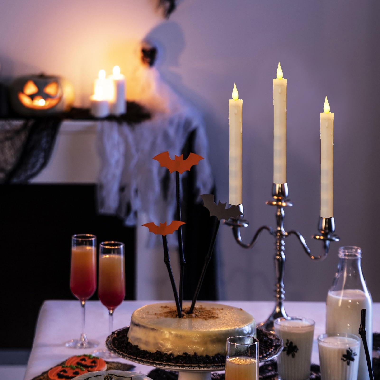 TRE CANDELE LED SENZA FIAMMA VERA CERA CON TELECOMANDO EFFETTO CANDELA Accesa 8022044219974