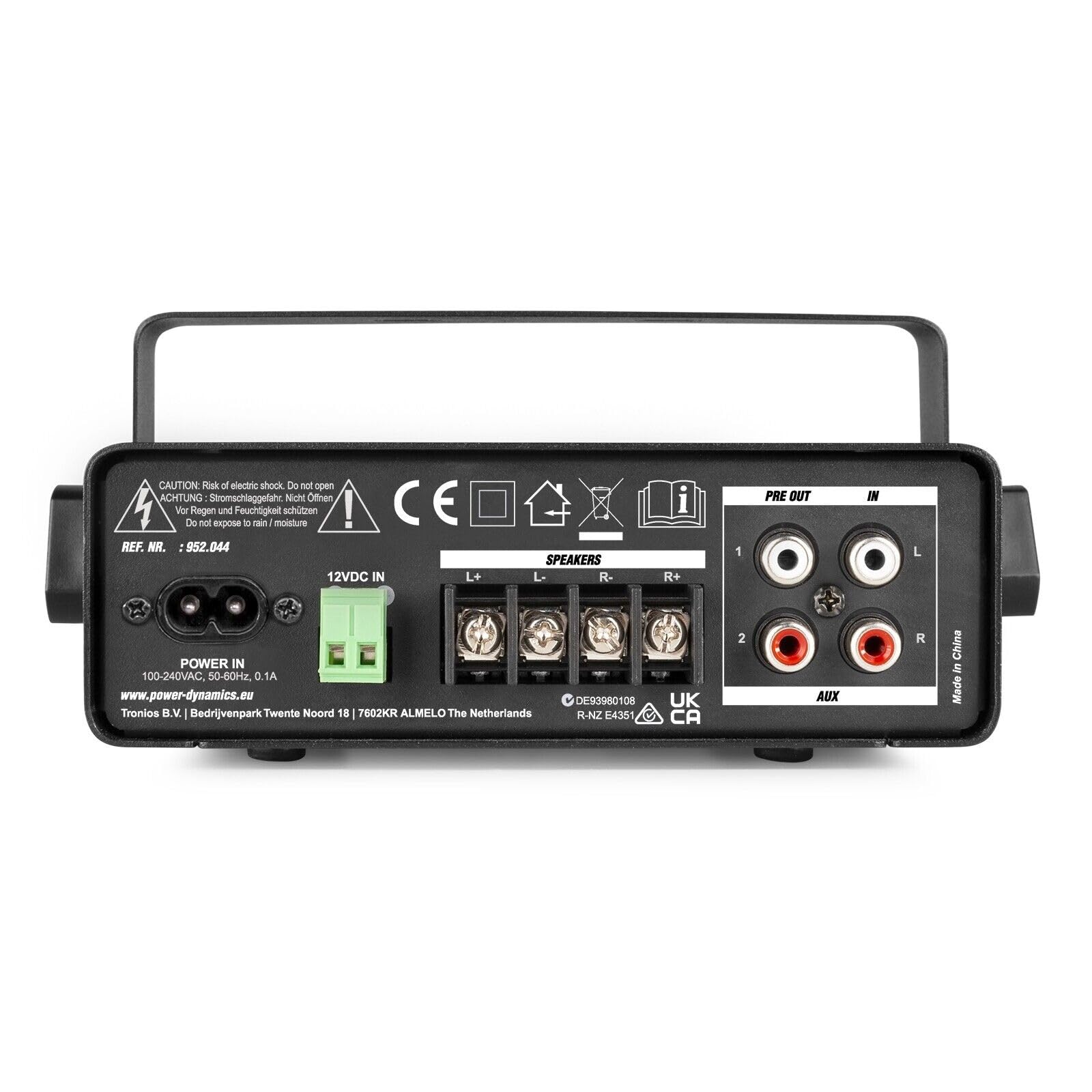 Kit Audio Megafono Filodiffusione all'Aperto 12V 220V 2 Altoparlanti Amplificatore Bluetooth per Esterno