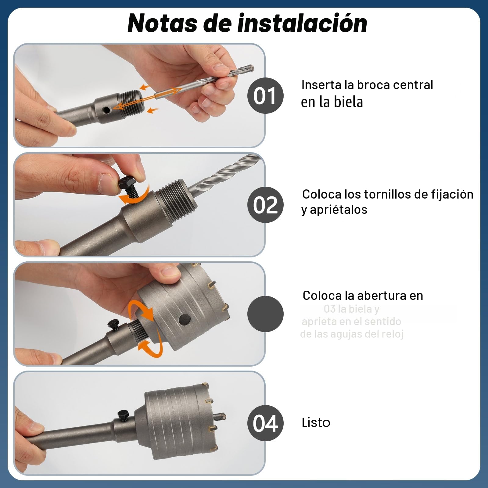 68mm Brocas Sierra Perforadora Hormigón, Lytool Brocas SDS Plus Hormigon con Barra de Conexión de 220 mm, para Cemento, Ladrillo, Piedra, Pared