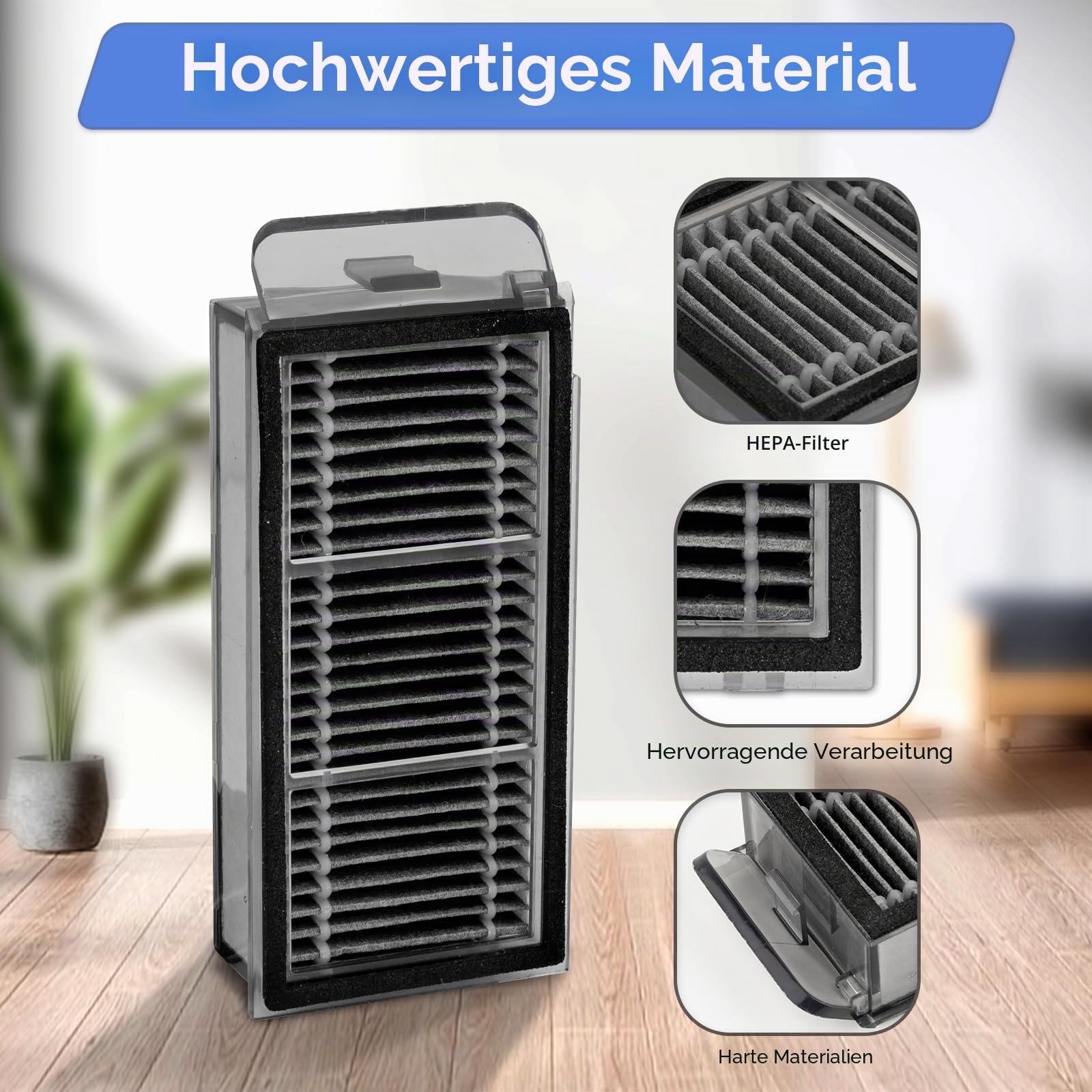 (4 Stück) X50 Ultra Ersatz-HEPA-Filter Kompatibel mit Dreame X50 Ultra/ L40S Pro Ultra/ X50 Mmaster/ L50 Pro Ultra Saugroboter, Filter-Set, Filter-Zubehör-Set