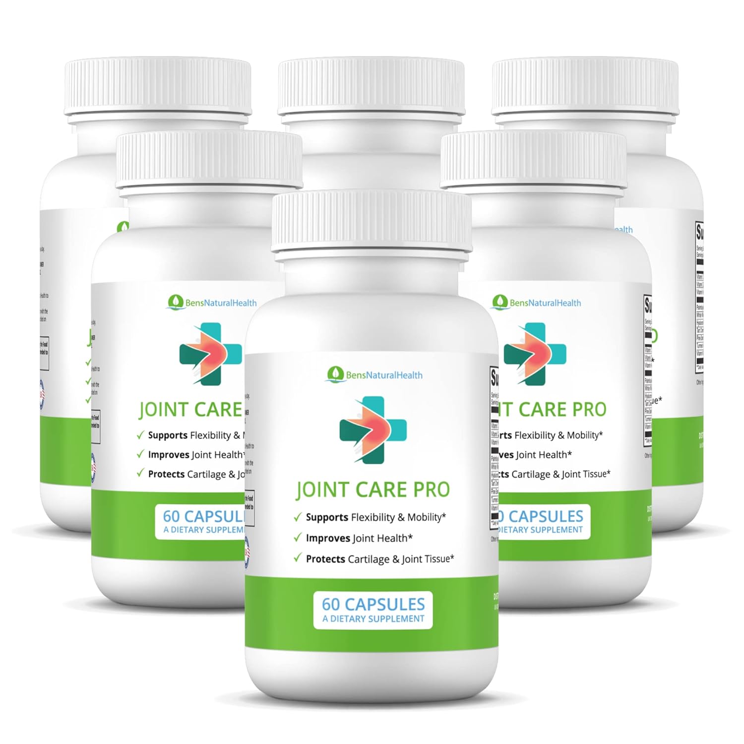Bens Natural Health Joint Care Pro Joint Health Supplement with Turmeric Hyaluronic Acid Vitamin C D K Pea