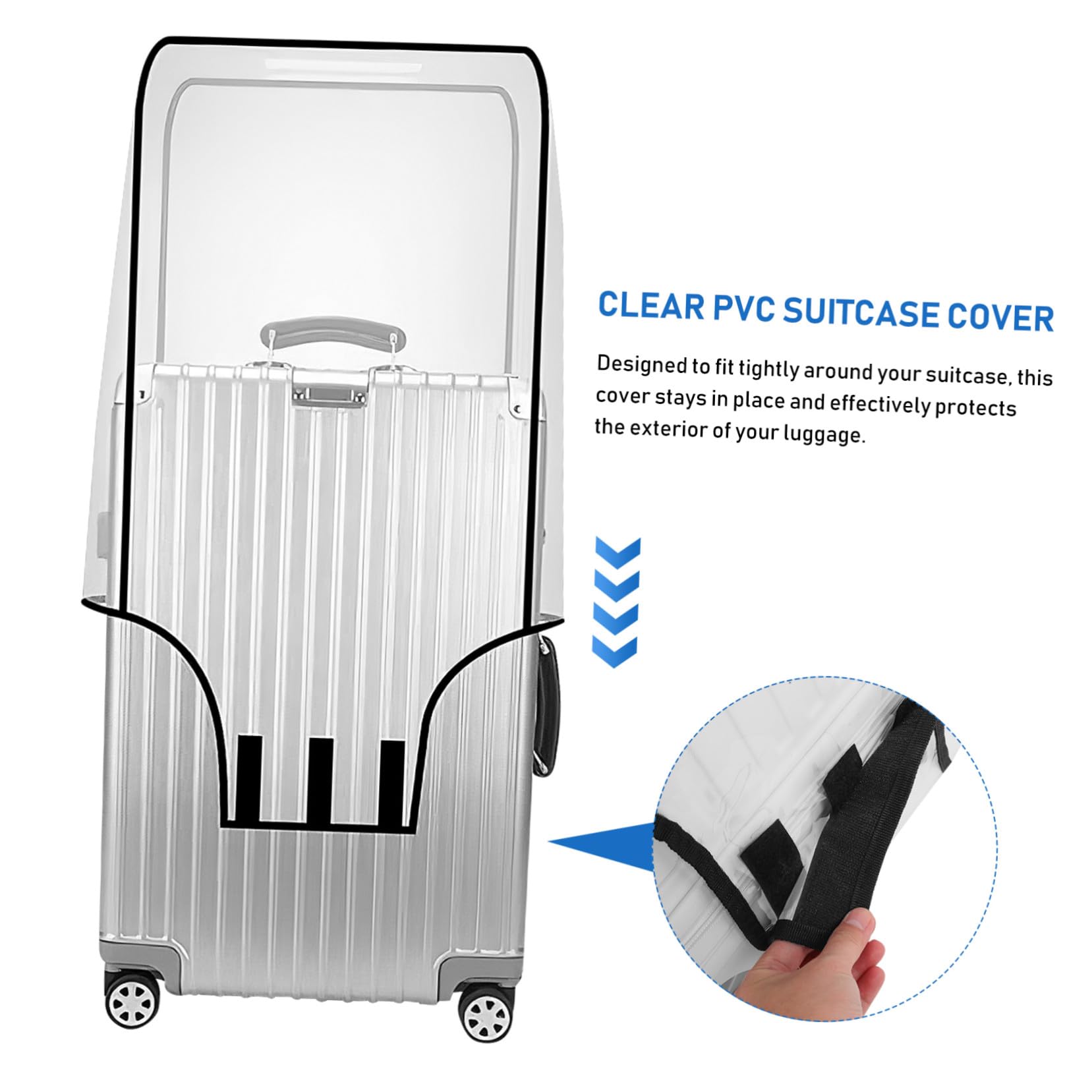 Mipcase 2 pezzi Copertura Valigia Trasparente in PVC Spessa Protezione Anti- Coprivaligia Adatto a Tutti i Trolley Proteggi Valigie da Usura e Polvere