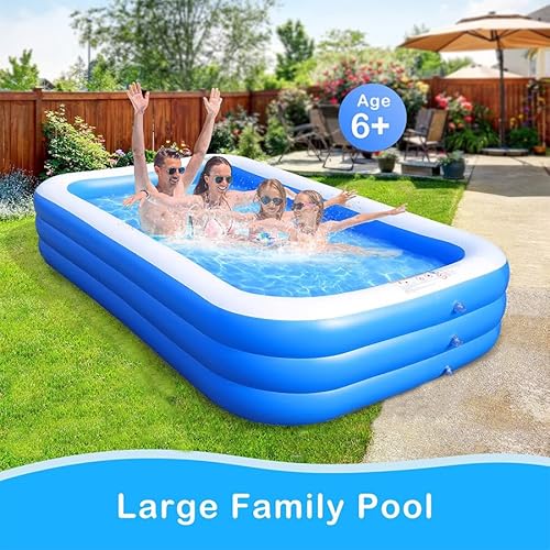 Nuwani 9Ft Large Inflatable Swimming Pool For Kids And Adults - Family Full-Sized Blow Up Pools -Thickened Durable Above Ground Swimming Pool Backyard thumb #2