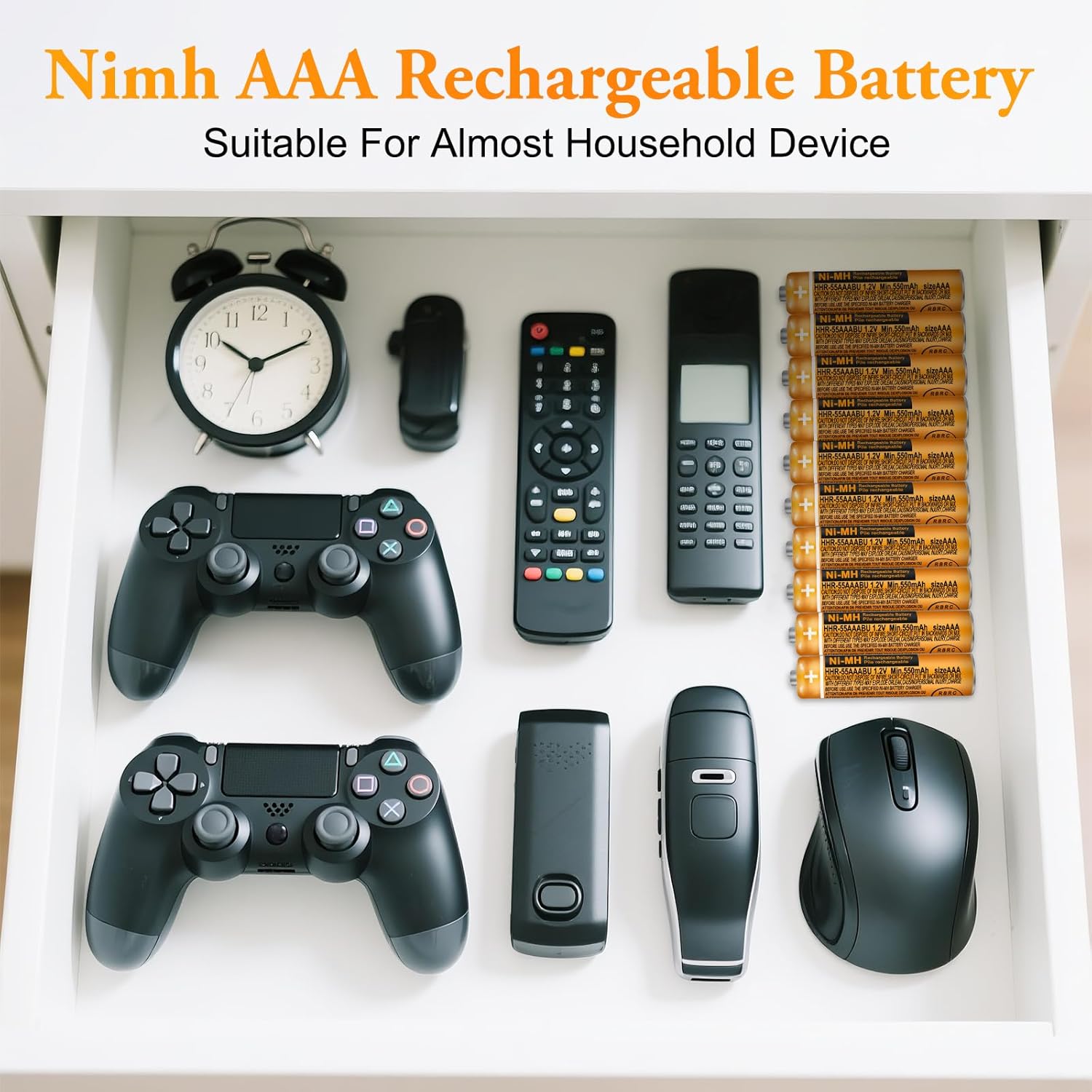 NI-MH AAA Rechargeable Battery 1.2V 550mah 10 Pack Rechargeable AAA Batteries for Panasonic Cordless Phones