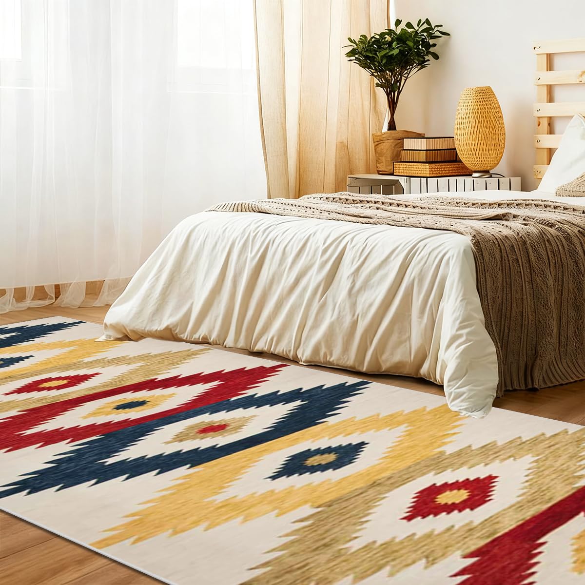Tappeto Corridoio Lungo, Tappeto Passatoia Antiscivolo da Ingresso Salotto Tappeto a Pelo Corto Tappeti Cotone Lavabili per Camera da Letto, Lavanderia 60 x 250 cm