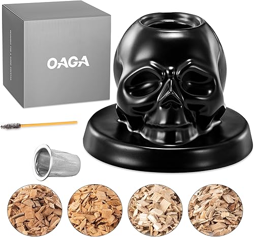 Kit de ahumador de cóctel con antorcha Chips de madera de 4 sabores Kit de cóctel a la antigua, kit de infusor de bebida de bourbon y whisky