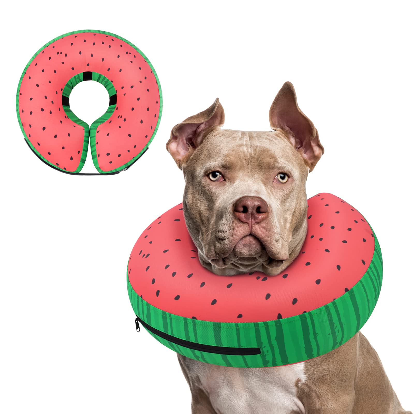 Supet Inflatable Dog Cone Collar Alternative After Surgery, Dog Neck Donut Collar Recovery E Collar for Neuter, Soft Pet Cone for Small Medium Large Dogs