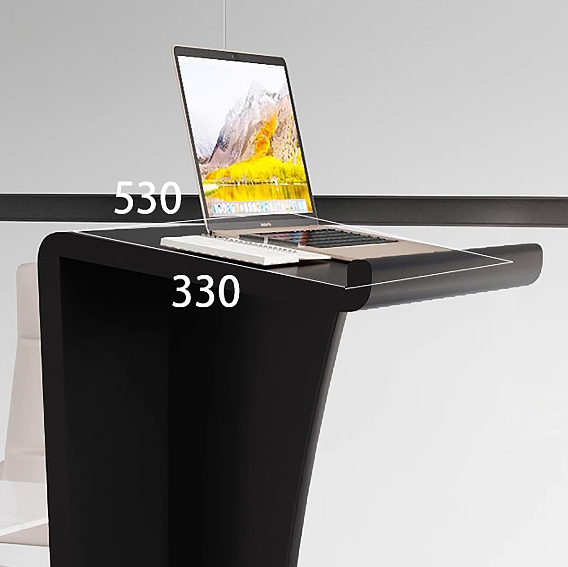 Amazon | 表彰台 司会者台無垢材 幅530×奥行330×高さ1140mm 演台