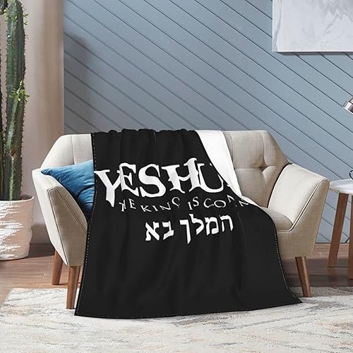 Miniatura 6 de JOocla Jesús Yeshua - Manta hebrea para sofá o cama, franela de lujo mullida, súper acogedora para todas las estaciones, microfibra, cálida,