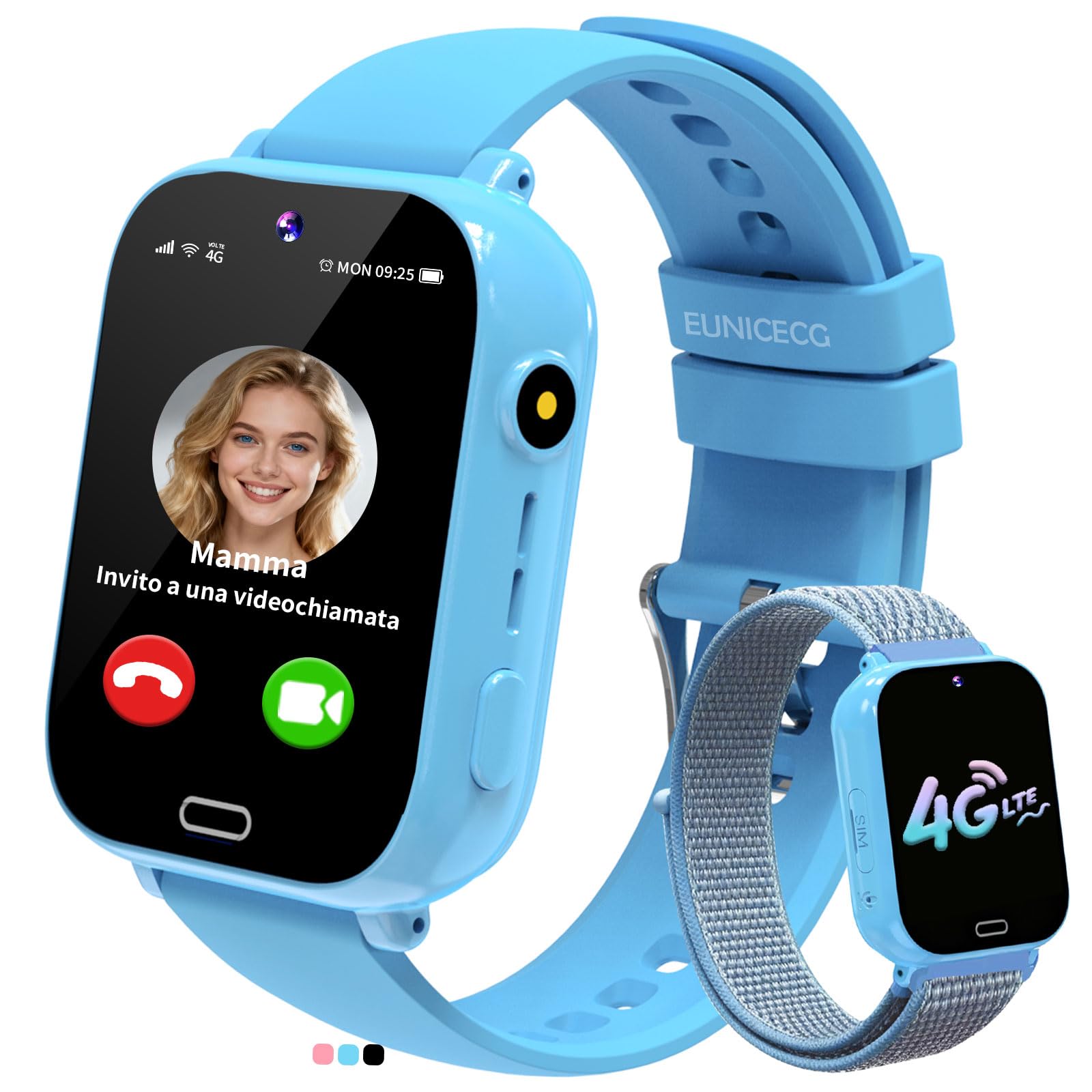 4G Smartwatch Bambini con GPS localizzatore Telefono Videochiamate Modelli di Aula Chat Vocale Giochi Sveglia SOS Calcolatrice - Digitale Orologio Smartwatch Bambina Bambino Compleanno Regalo