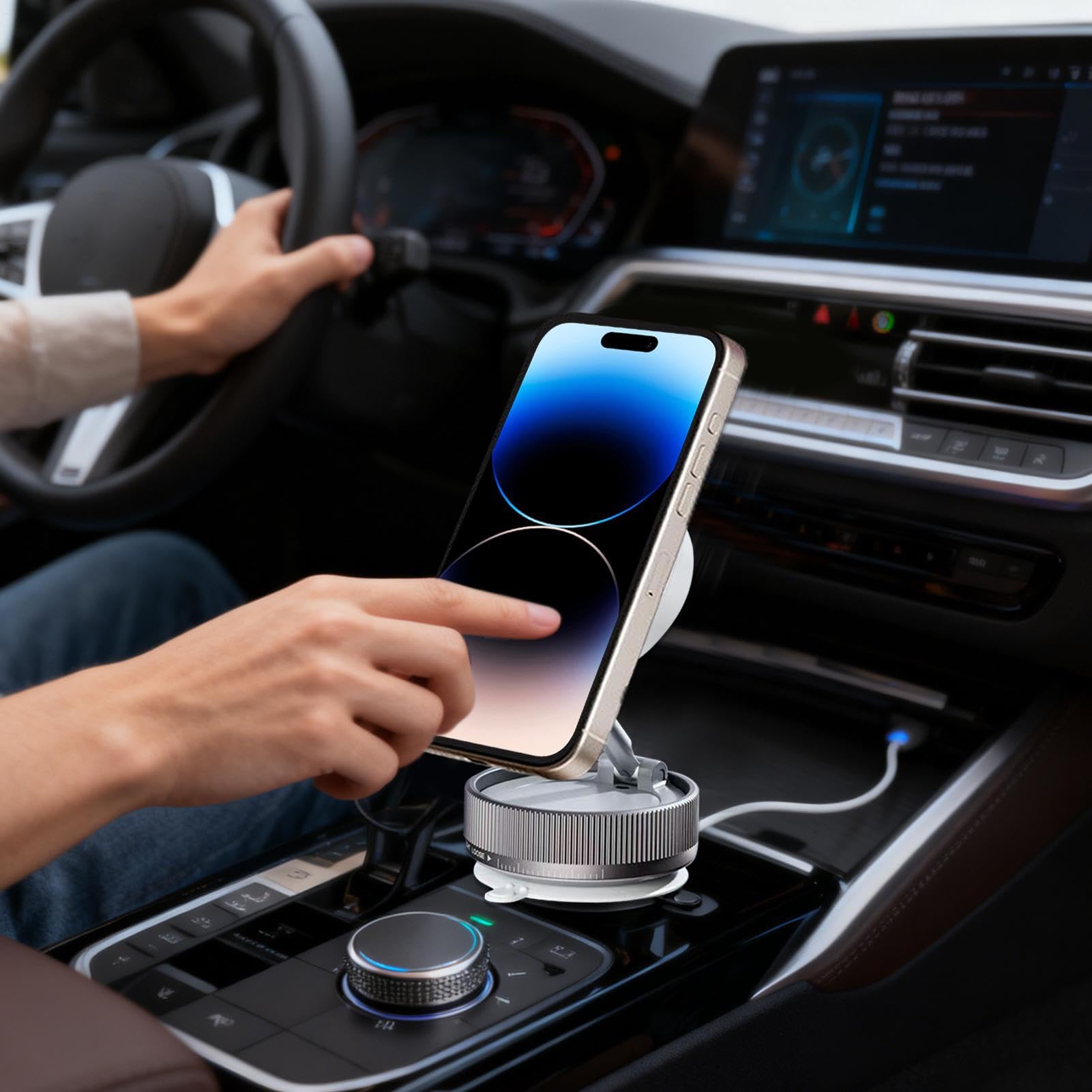 Generico Supporto Telefono Auto Magnetico Accessorio Smartphone con Magnete | Supporto Telefono per Auto Versatile per Guida Palestra Camera Ufficio Cucina Viaggio